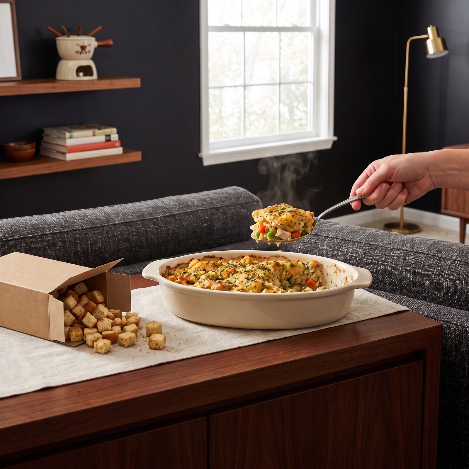 Boxed Stuffing Mix for Crunchy Casserole Toppings