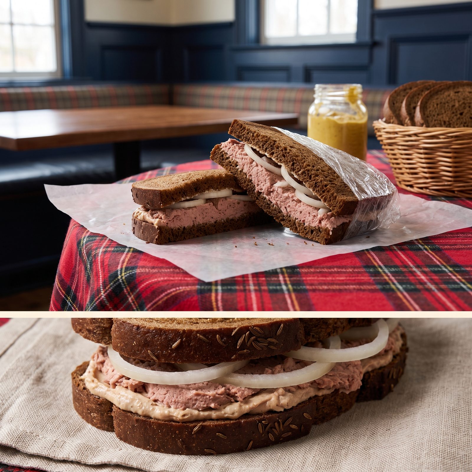 Braunschweiger and Onion Sandwiches