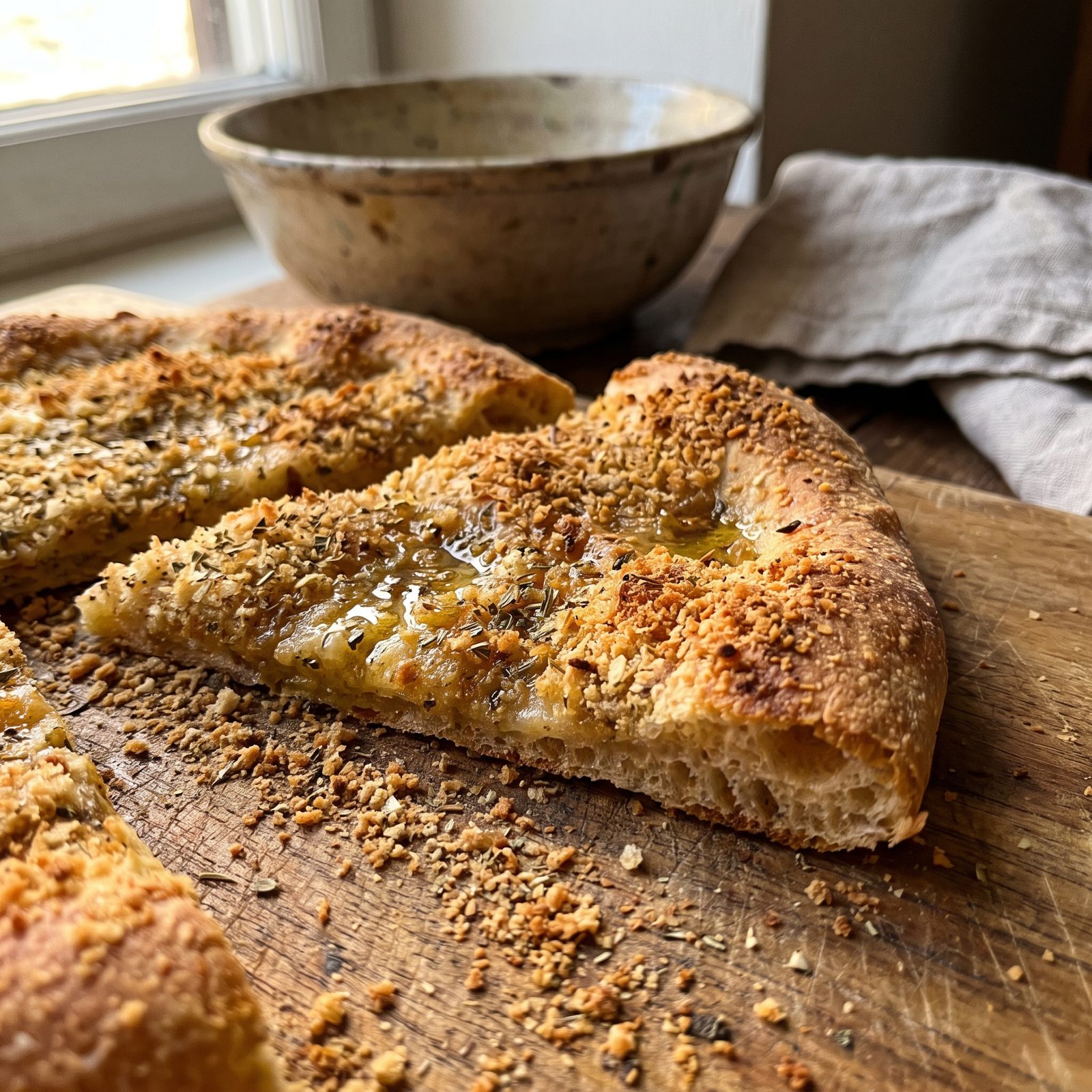 Bread-Crumb Pizza With Sicilian Pangrattato