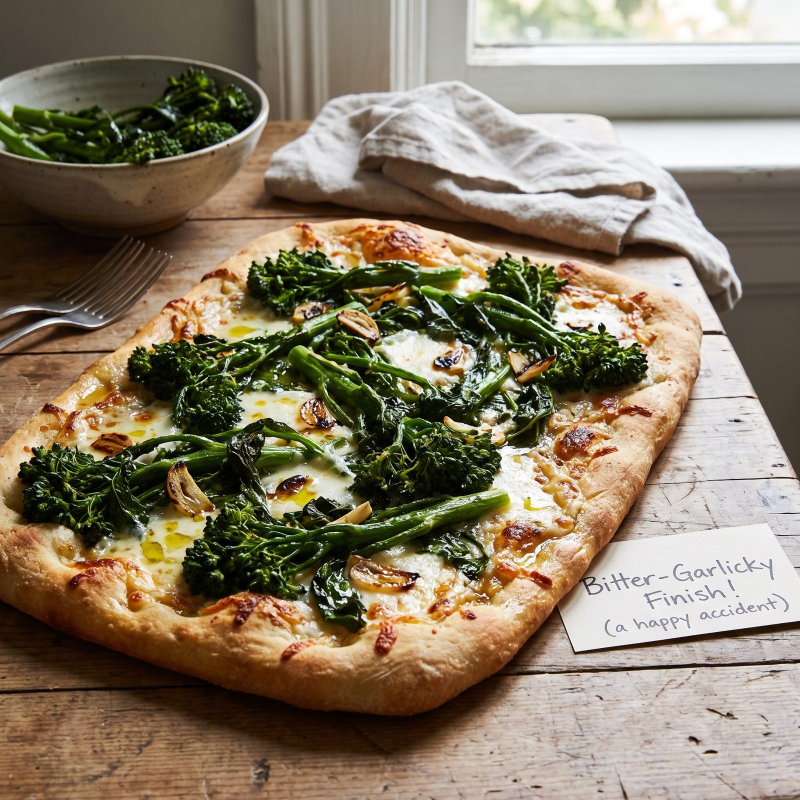 Broccoli Rabe Pizza With a Bitter-Garlicky Finish