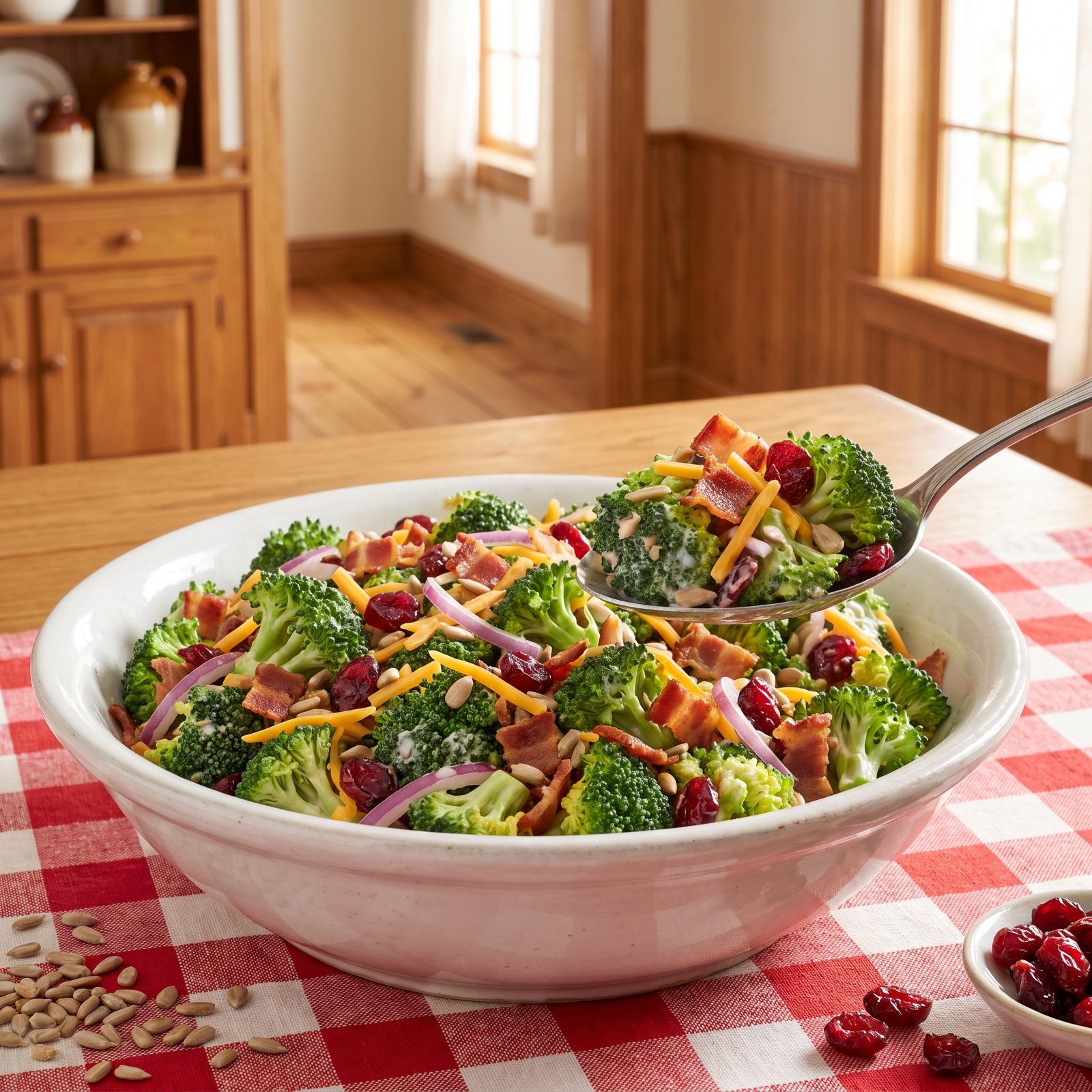 Broccoli Salad With Bacon and Dried Cranberries