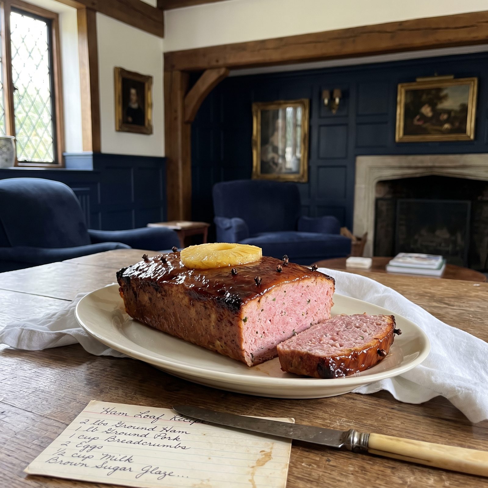 Brown Sugar-Glazed Ham Loaf Baked in a Loaf Pan