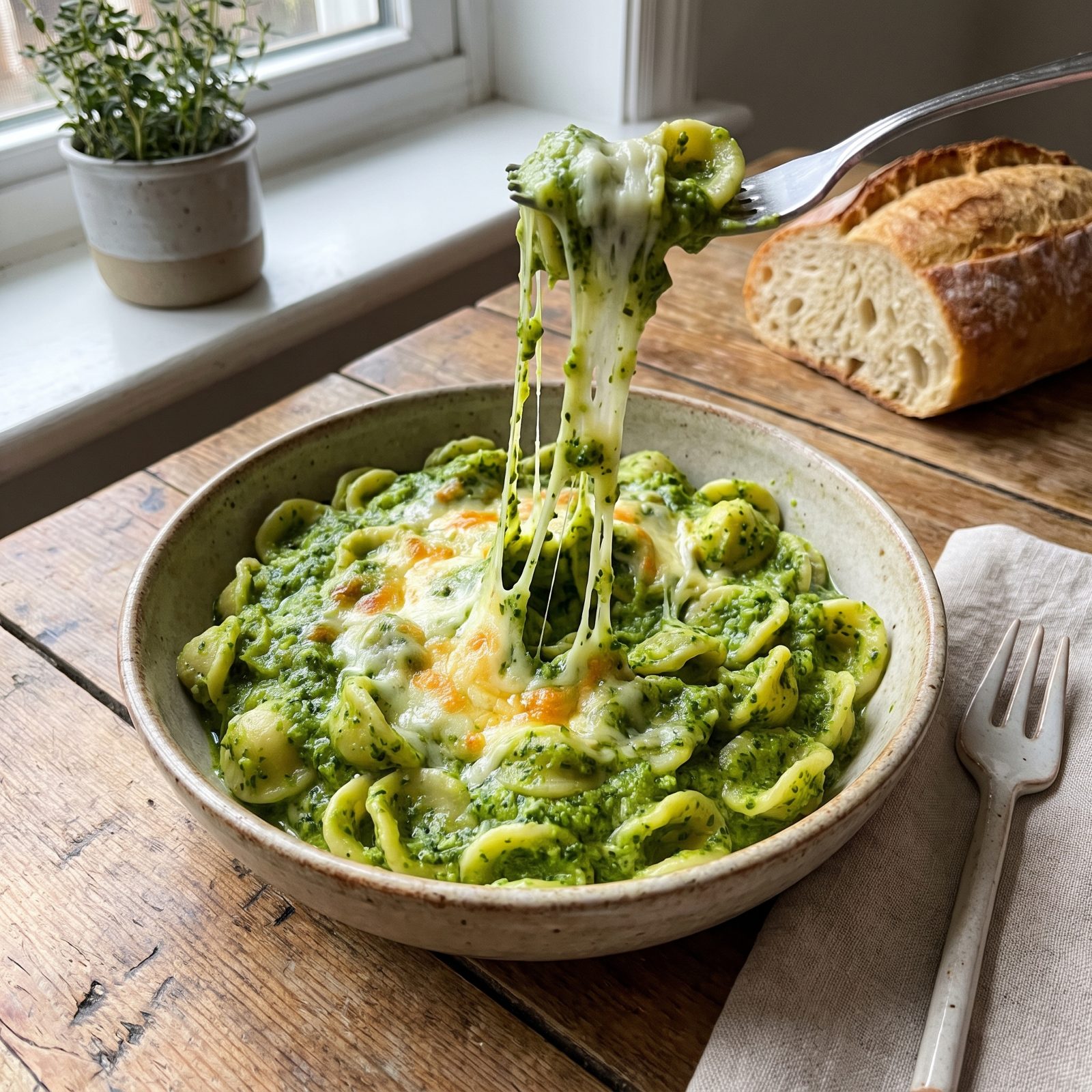 A Bunch of Broccoli Becomes Cheesy Orecchiette