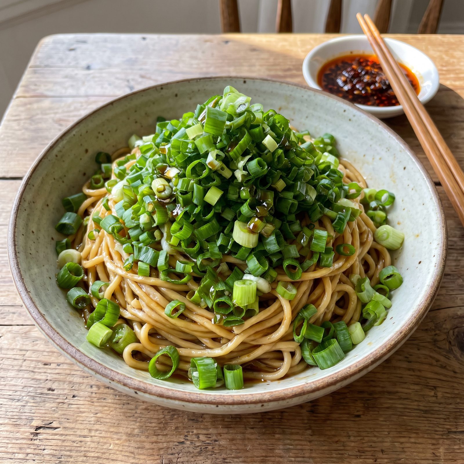 A Bunch of Scallions Becomes Ginger-Scallion Noodles