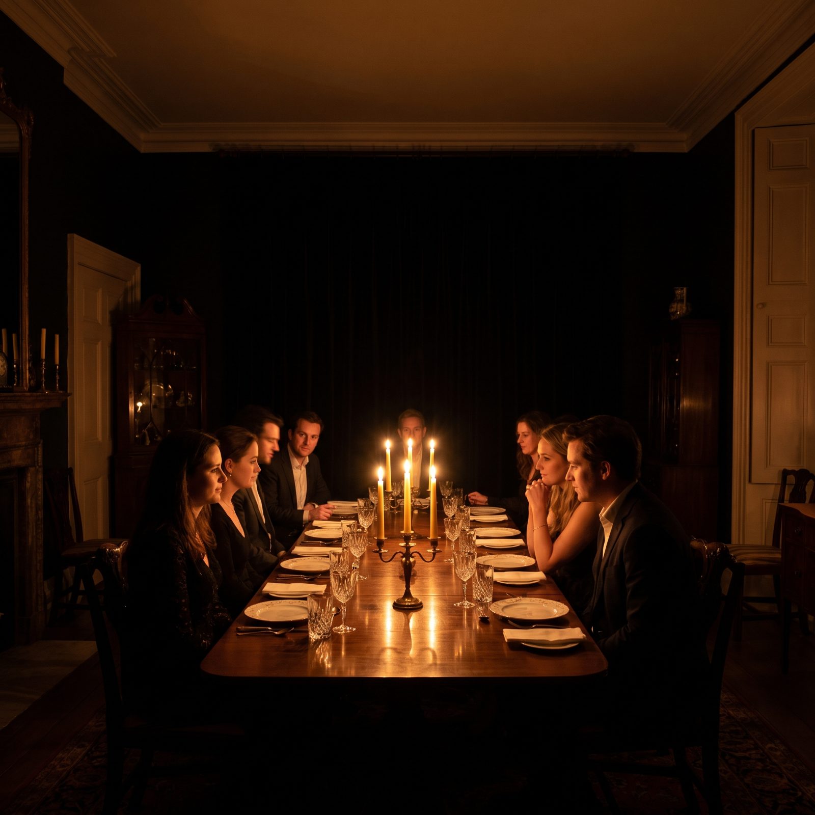 The Candlelit Table With No Overhead Lights