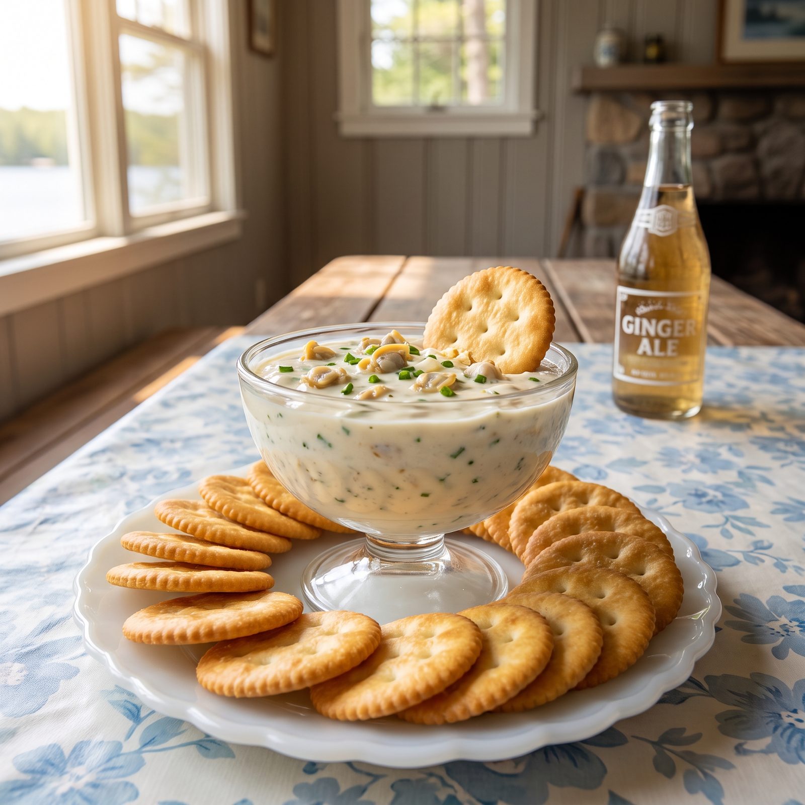 Canned-Clam Dip Served With Buttery Crackers
