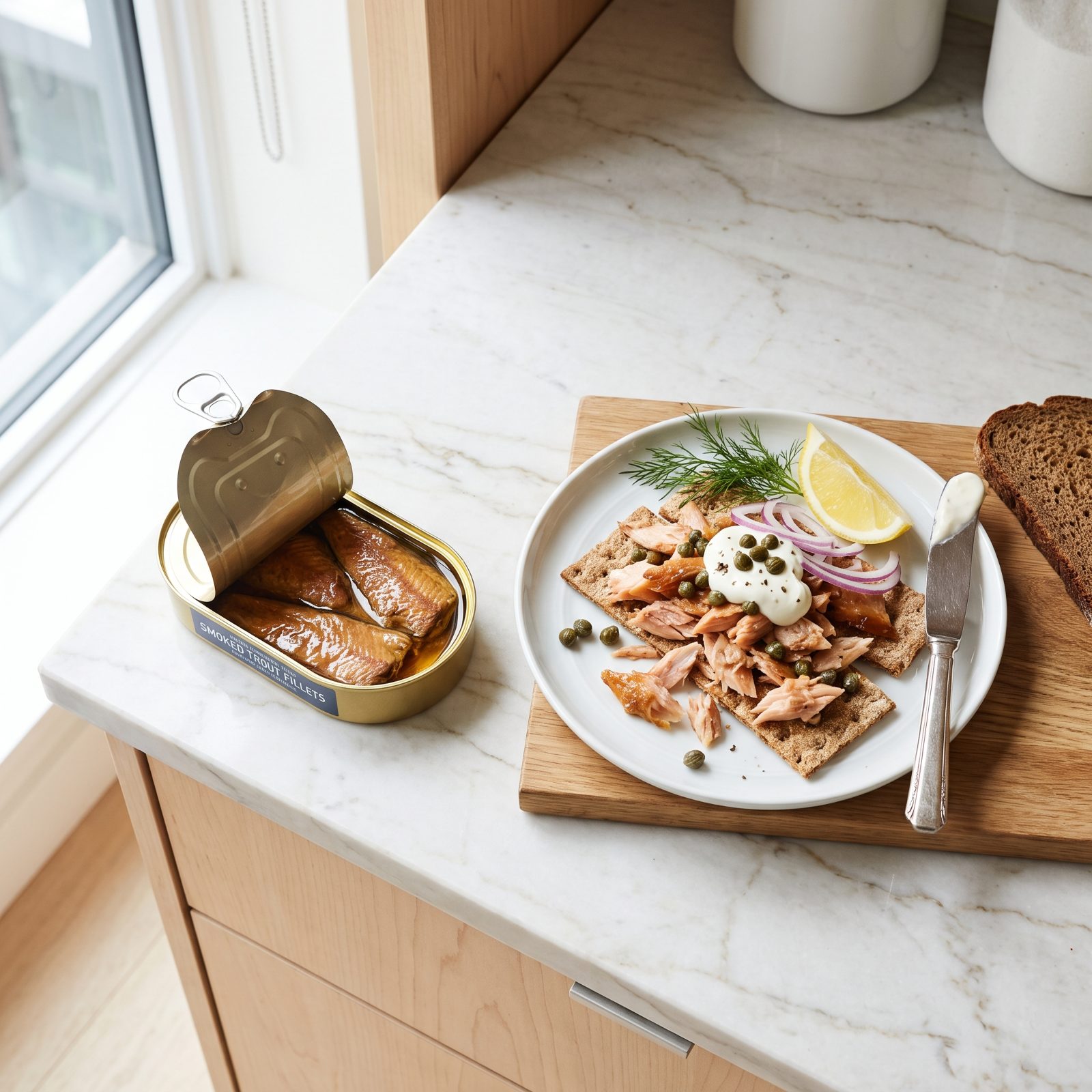 Canned Smoked Trout for No-Cook Dinner Plates