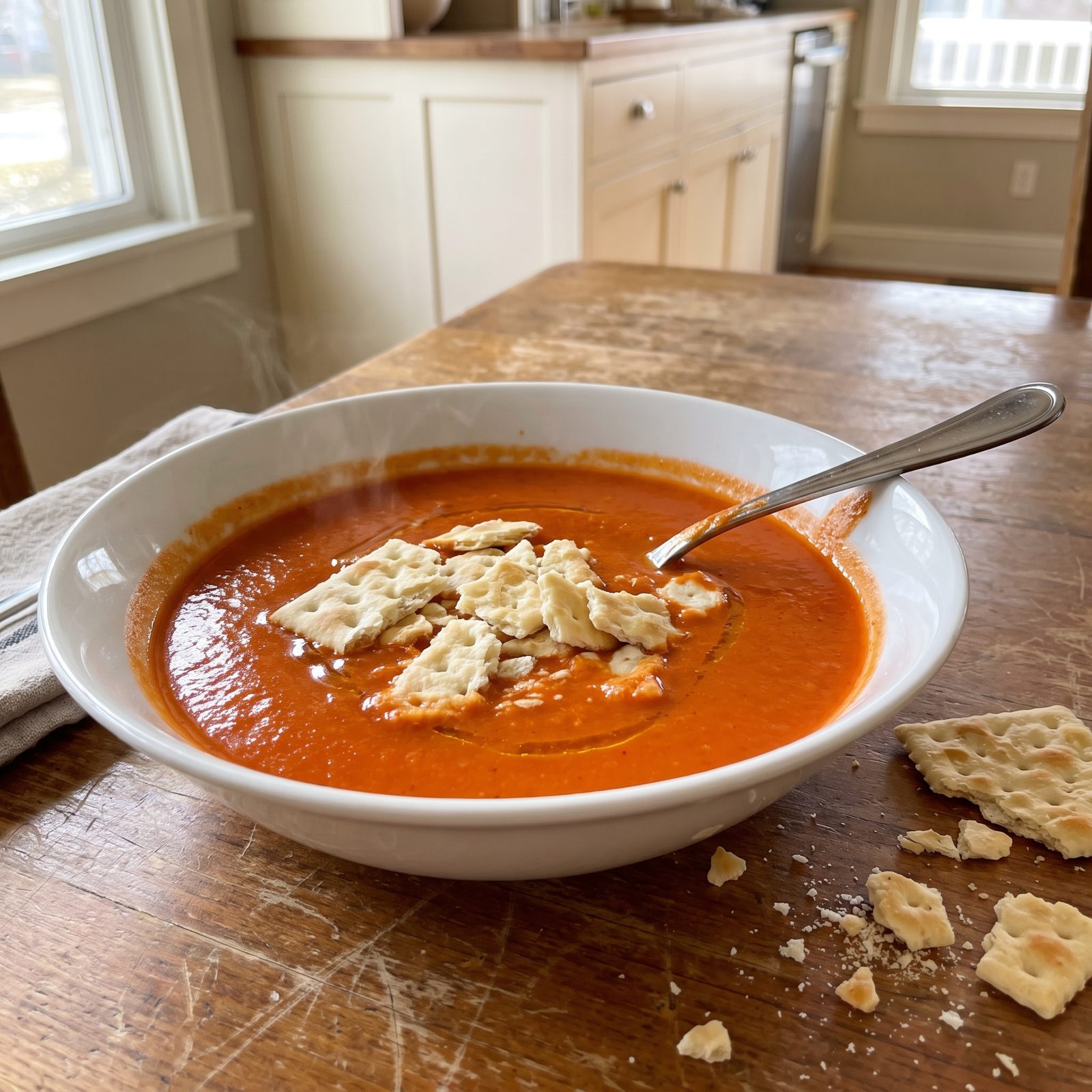 Canned Tomato Soup With a Fistful of Crackers
