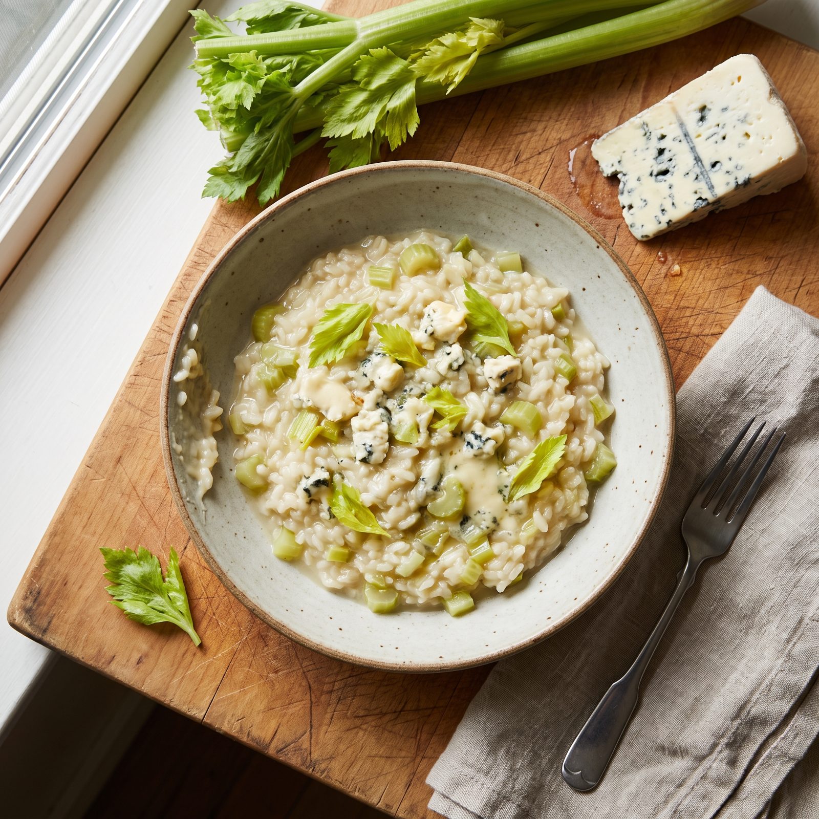 Celery and Blue Cheese Risotto