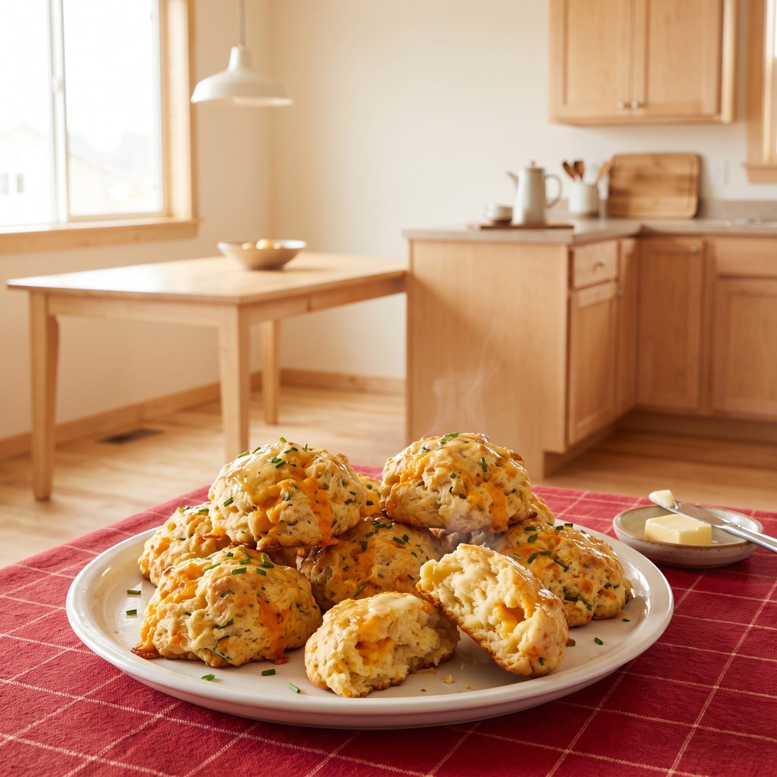 Cheddar and Chive Drop Biscuits