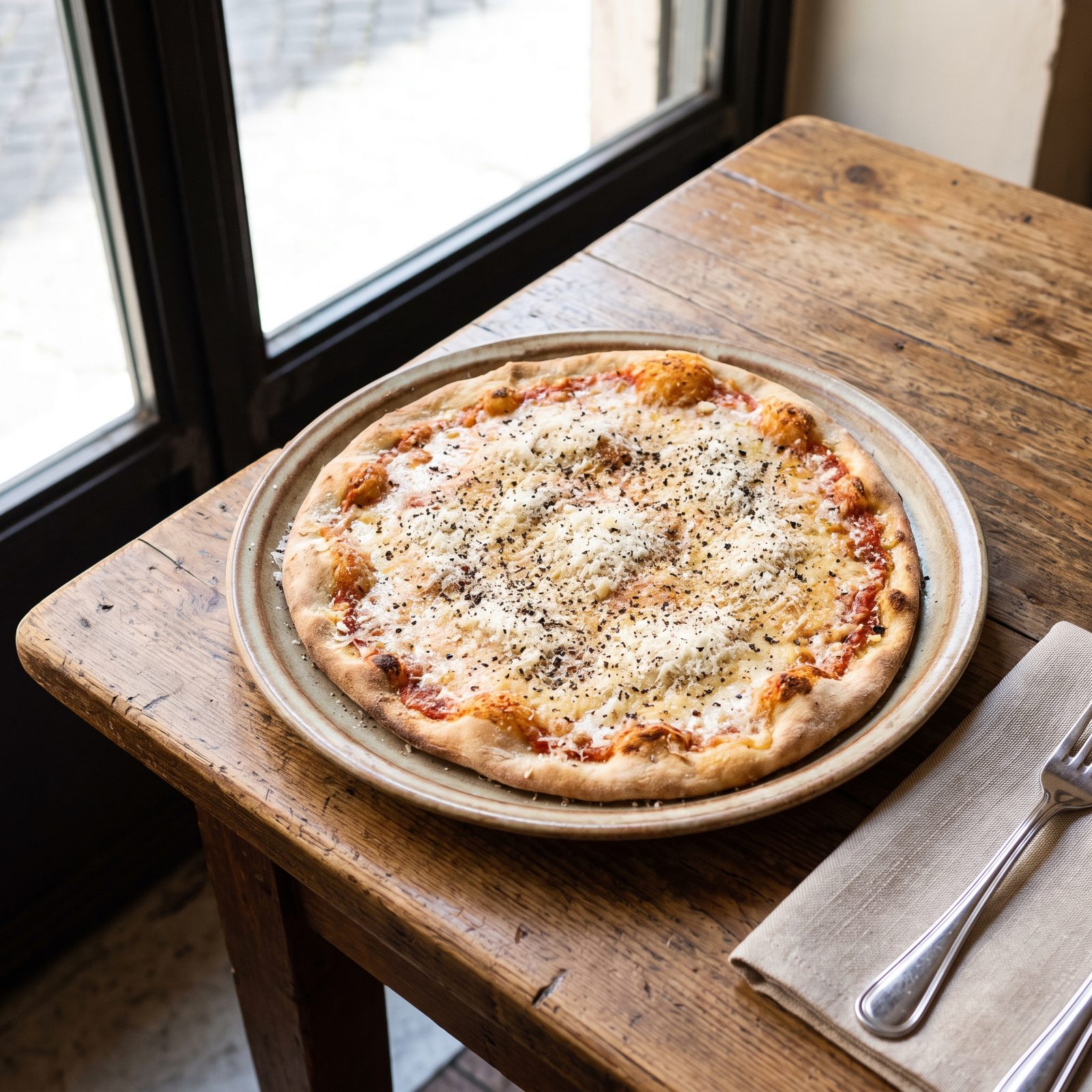 Cheese-and-Pepper Pizza Inspired by Cacio e Pepe