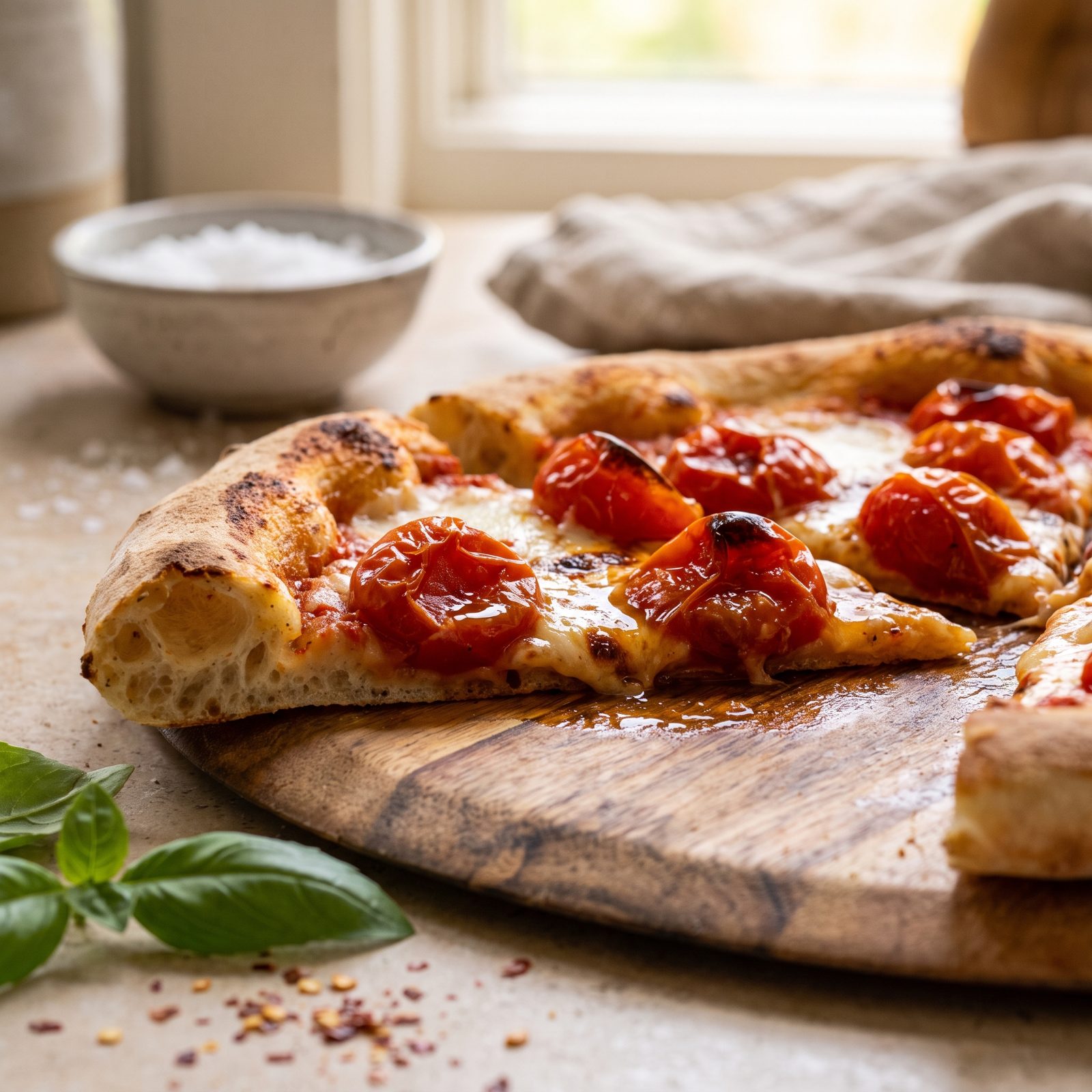 Cherry Tomato Pizza With Jammy Burst Tomatoes