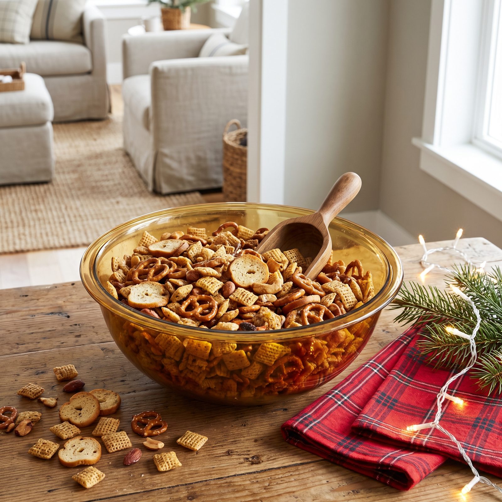 Chex Party Mix Baked With Worcestershire
