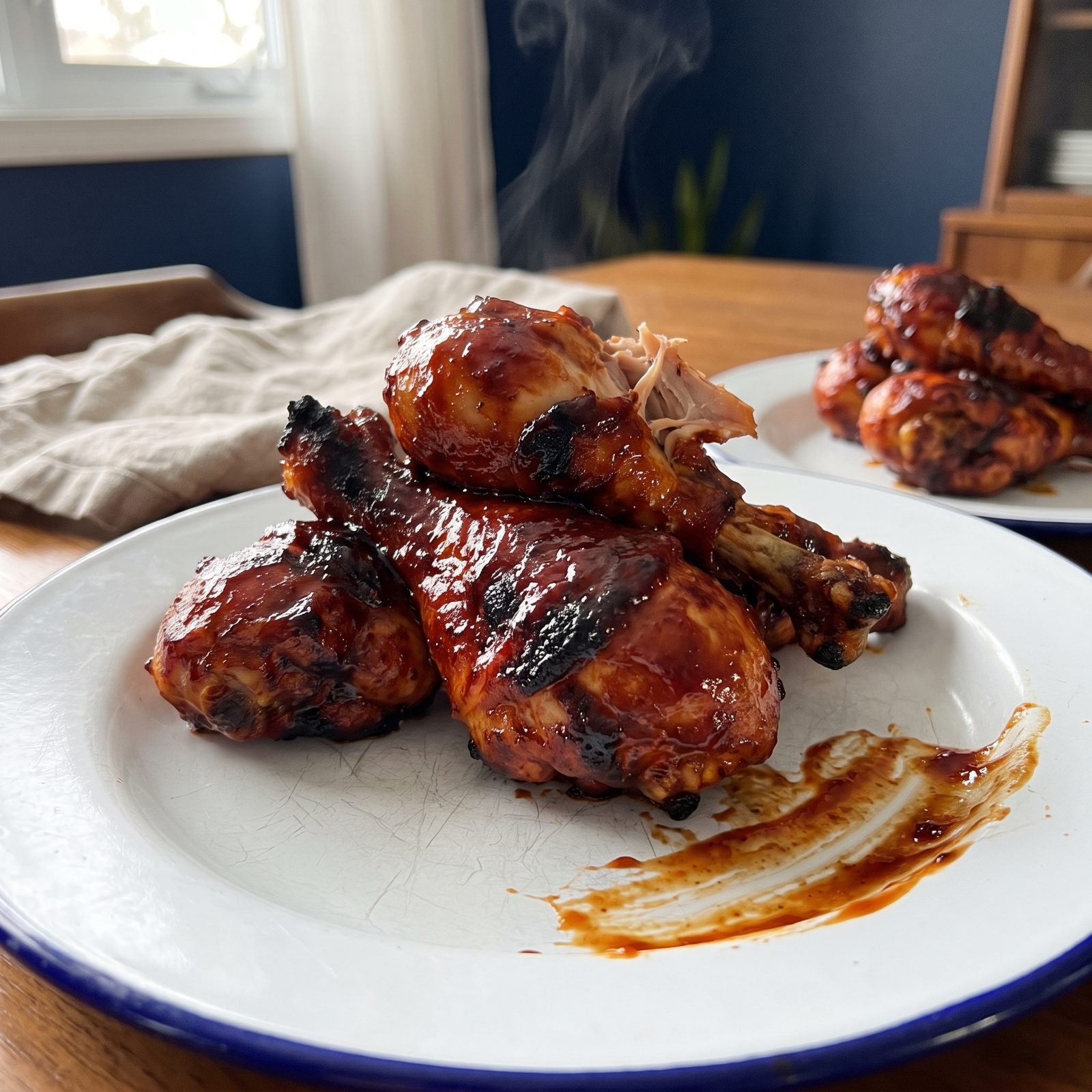 Chicken Drumsticks With Sticky Barbecue Glaze