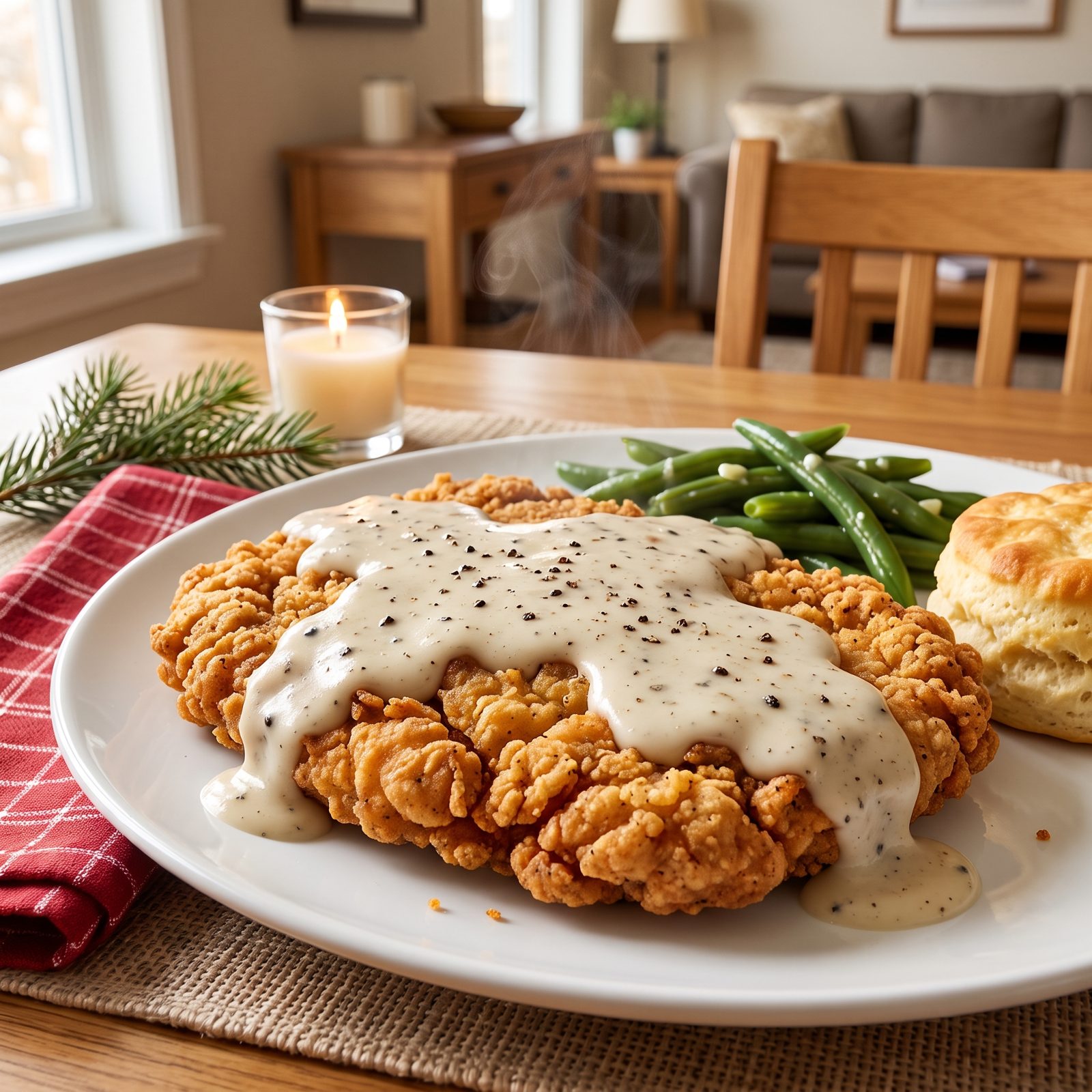 Chicken-Fried Steak With Pepper Gravy