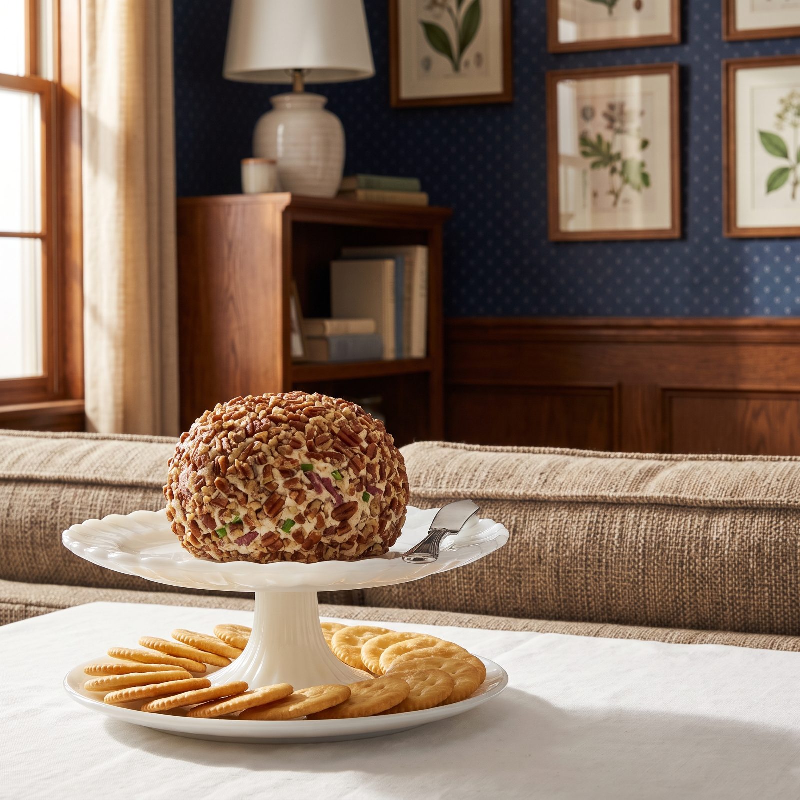 Chipped Beef Cheese Ball Rolled in Chopped Nuts