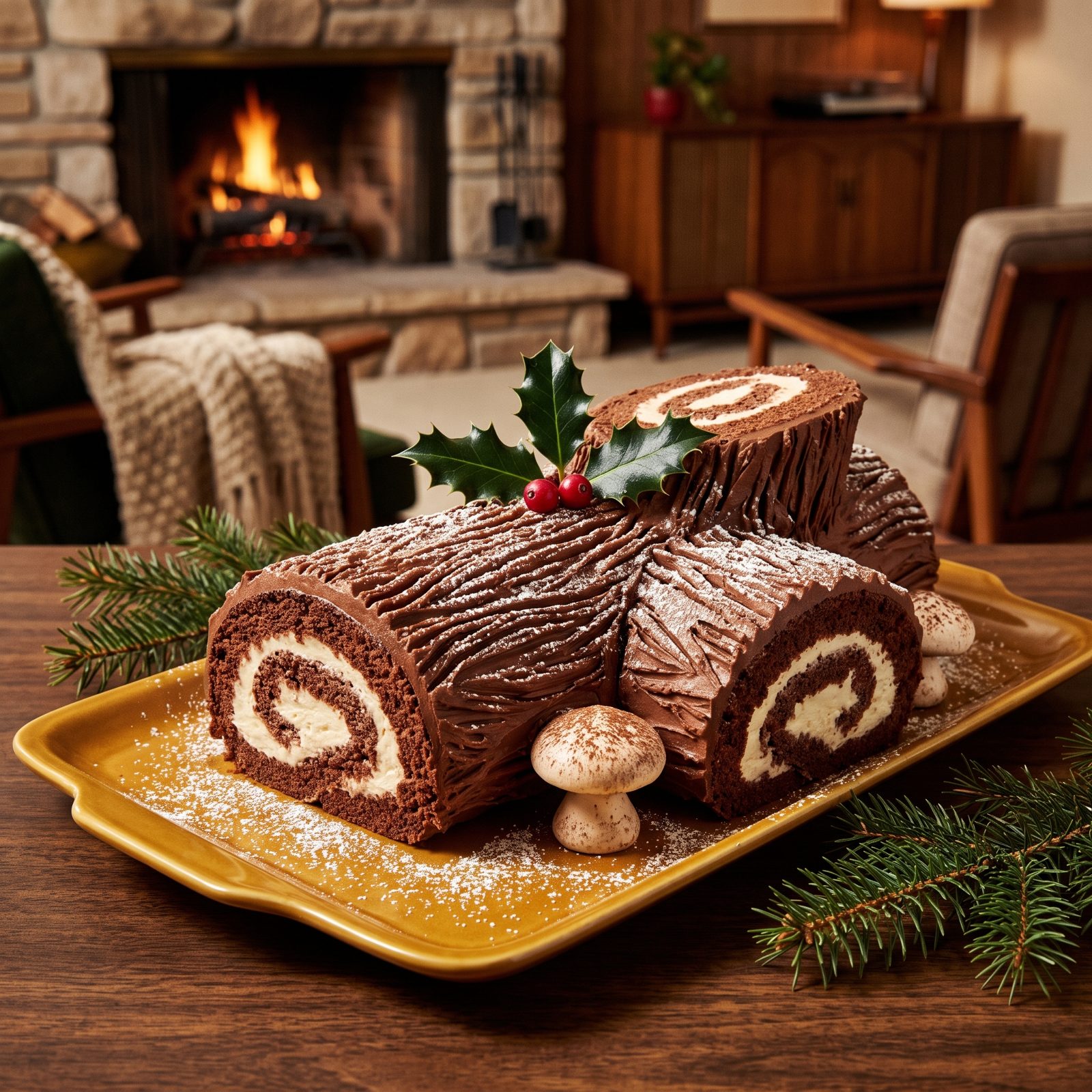 Chocolate Yule Log, the Dessert Shaped Like Firewood