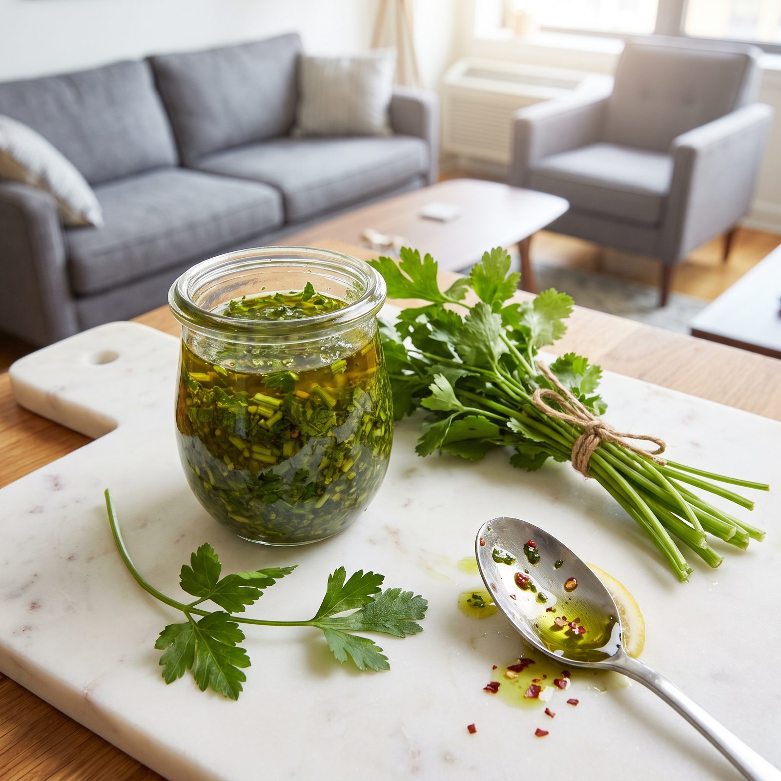 Chop Herb Stems Into Chimichurri