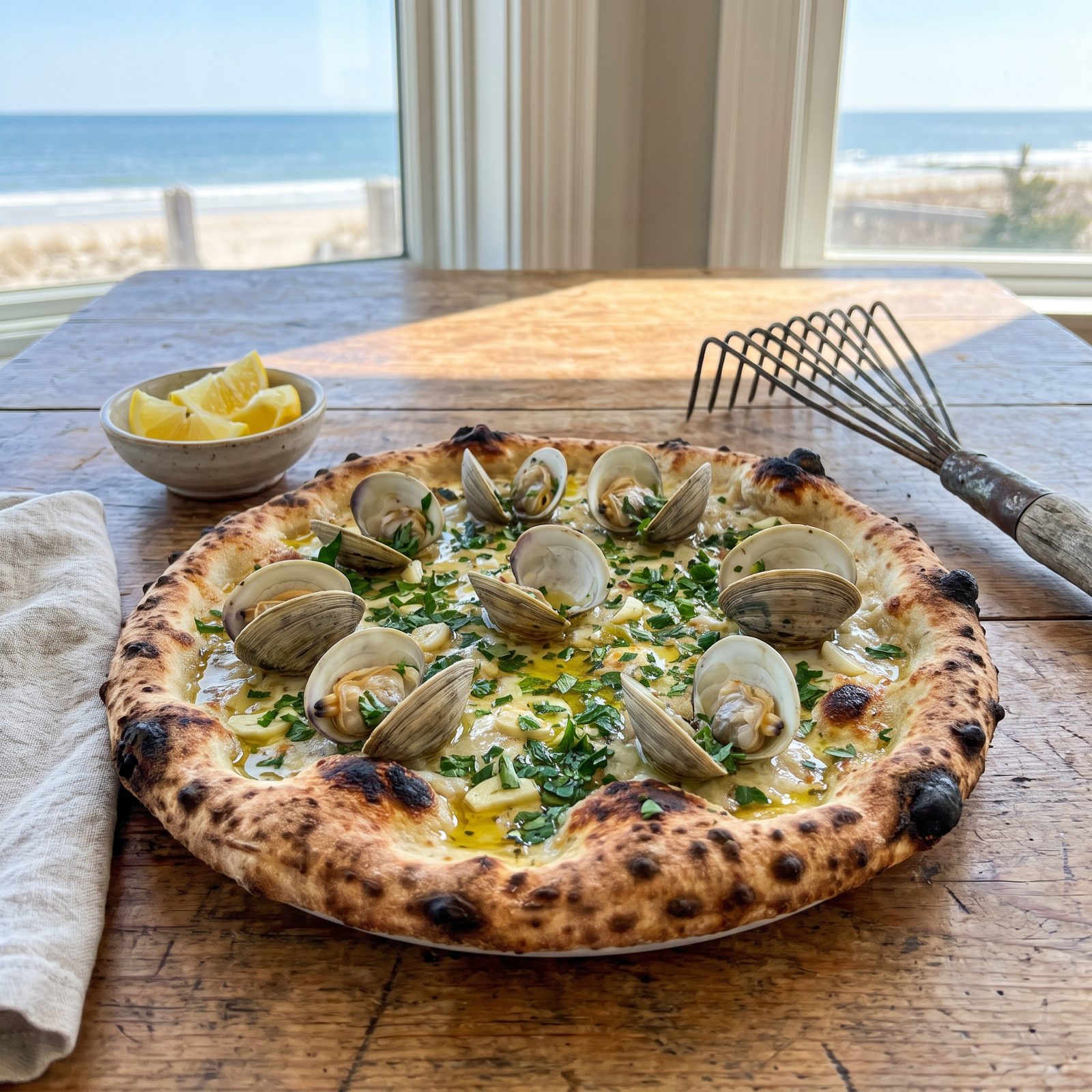 Clam Pizza With Parsley and Garlic