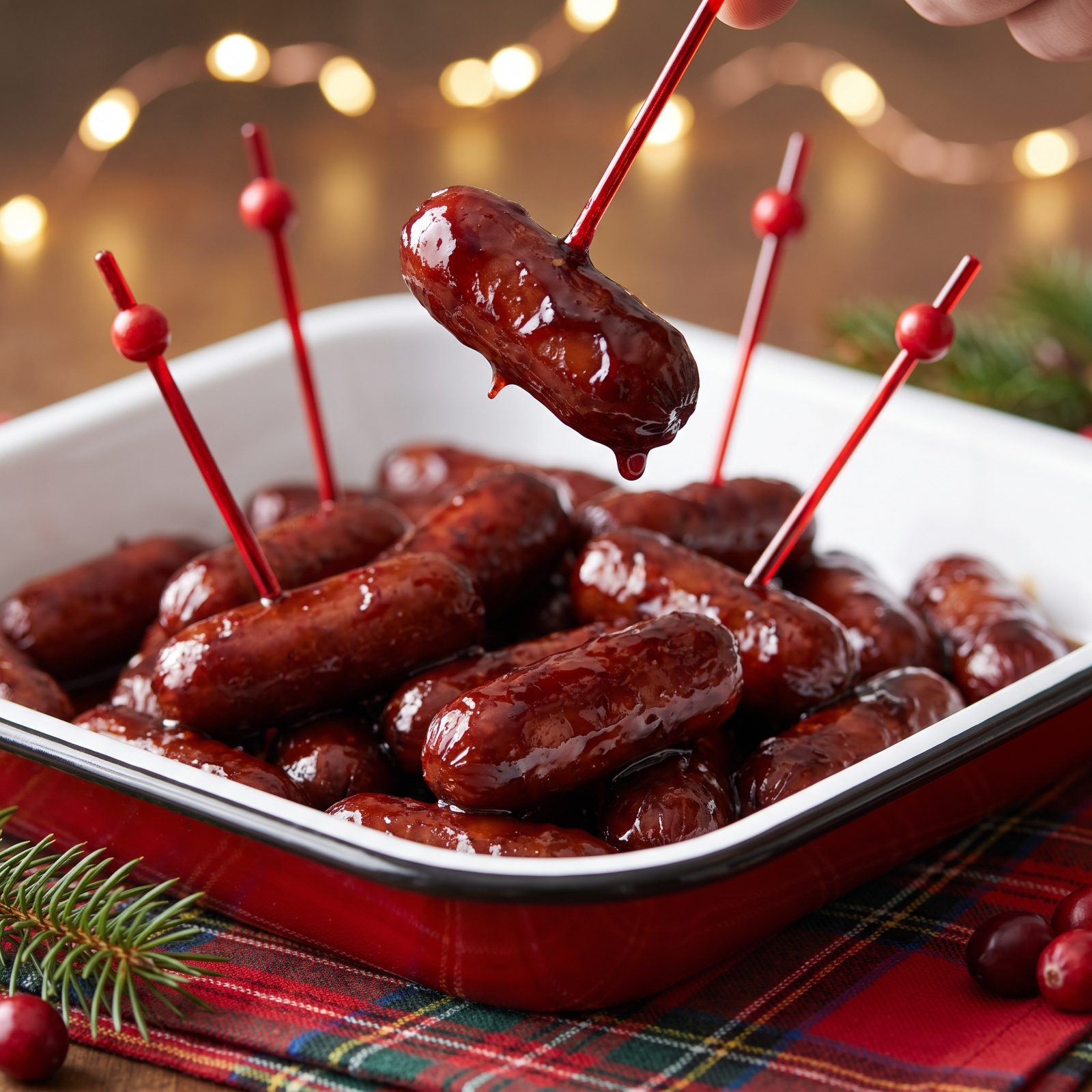 Cocktail Sausages Swimming in Grape Jelly Sauce