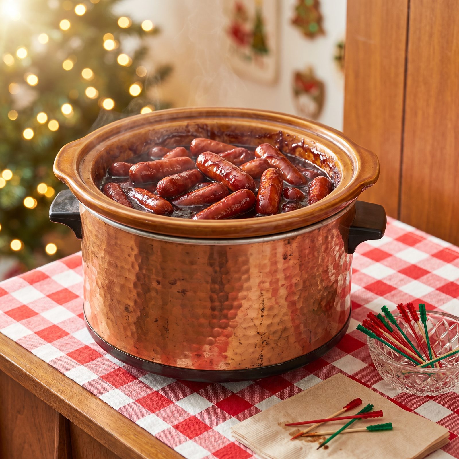 Cocktail Wieners Simmered in Grape Jelly Sauce