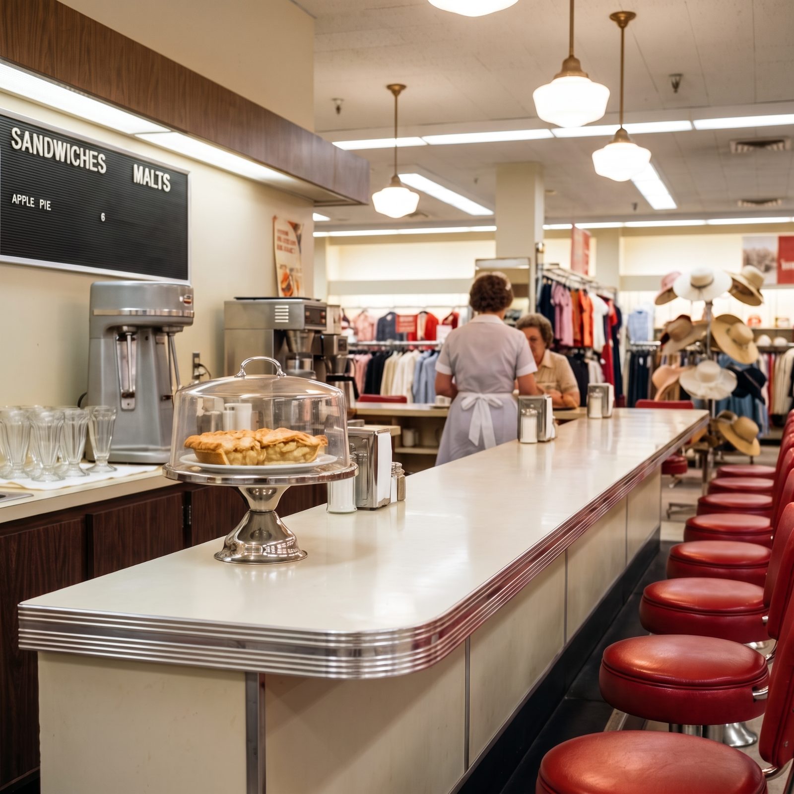 The Coffee Shop Counter Tucked Inside the Department Store