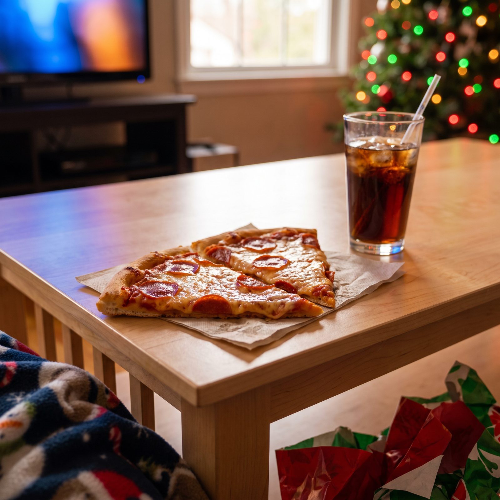Cold Pizza Eaten During a Holiday Movie Marathon