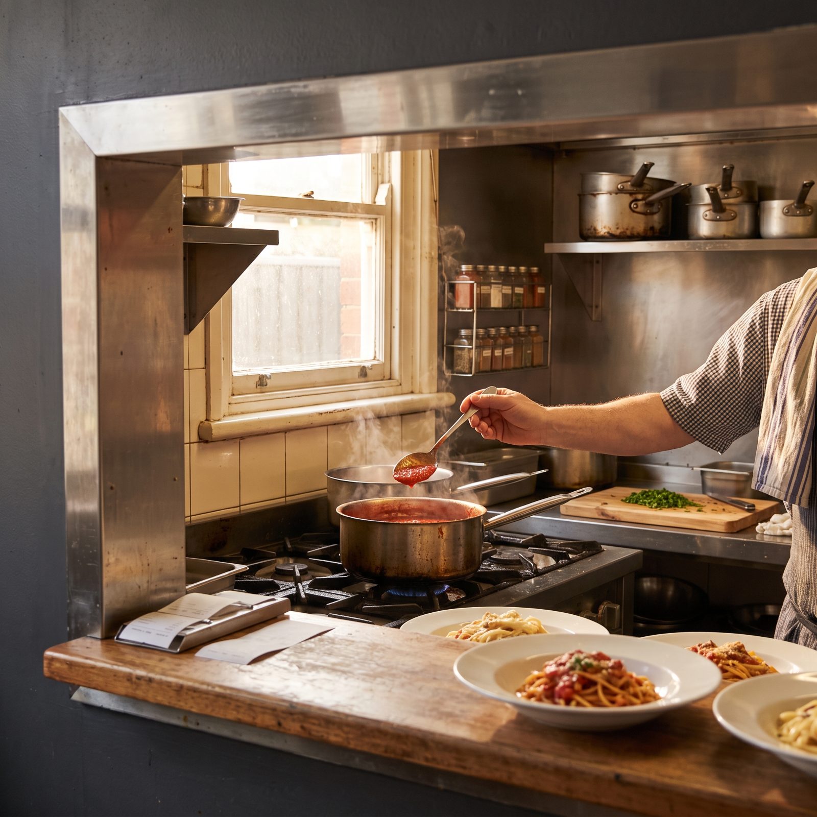 Cooks Taste the Food Before It Leaves the Kitchen
