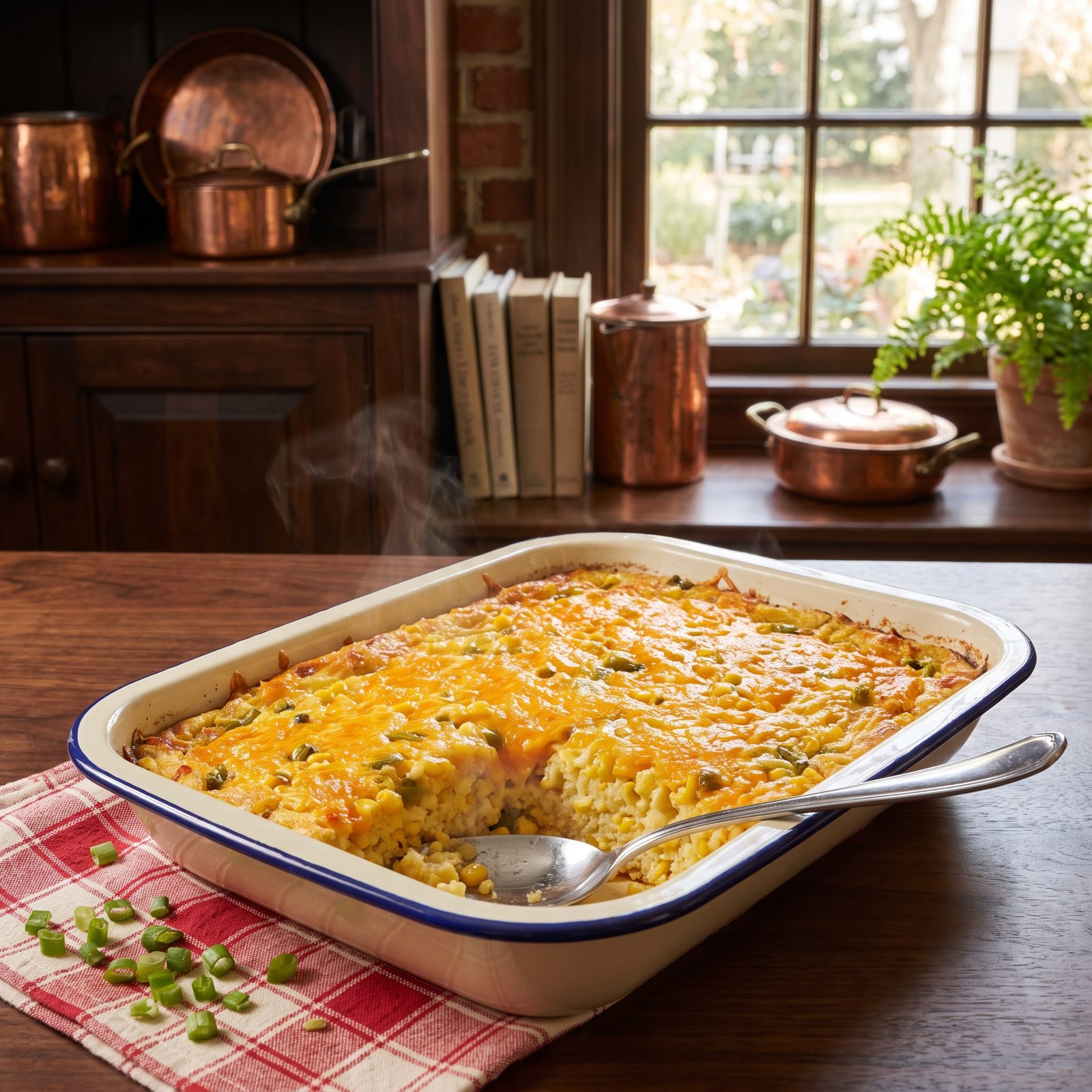 Corn Casserole With Cheddar and Chiles