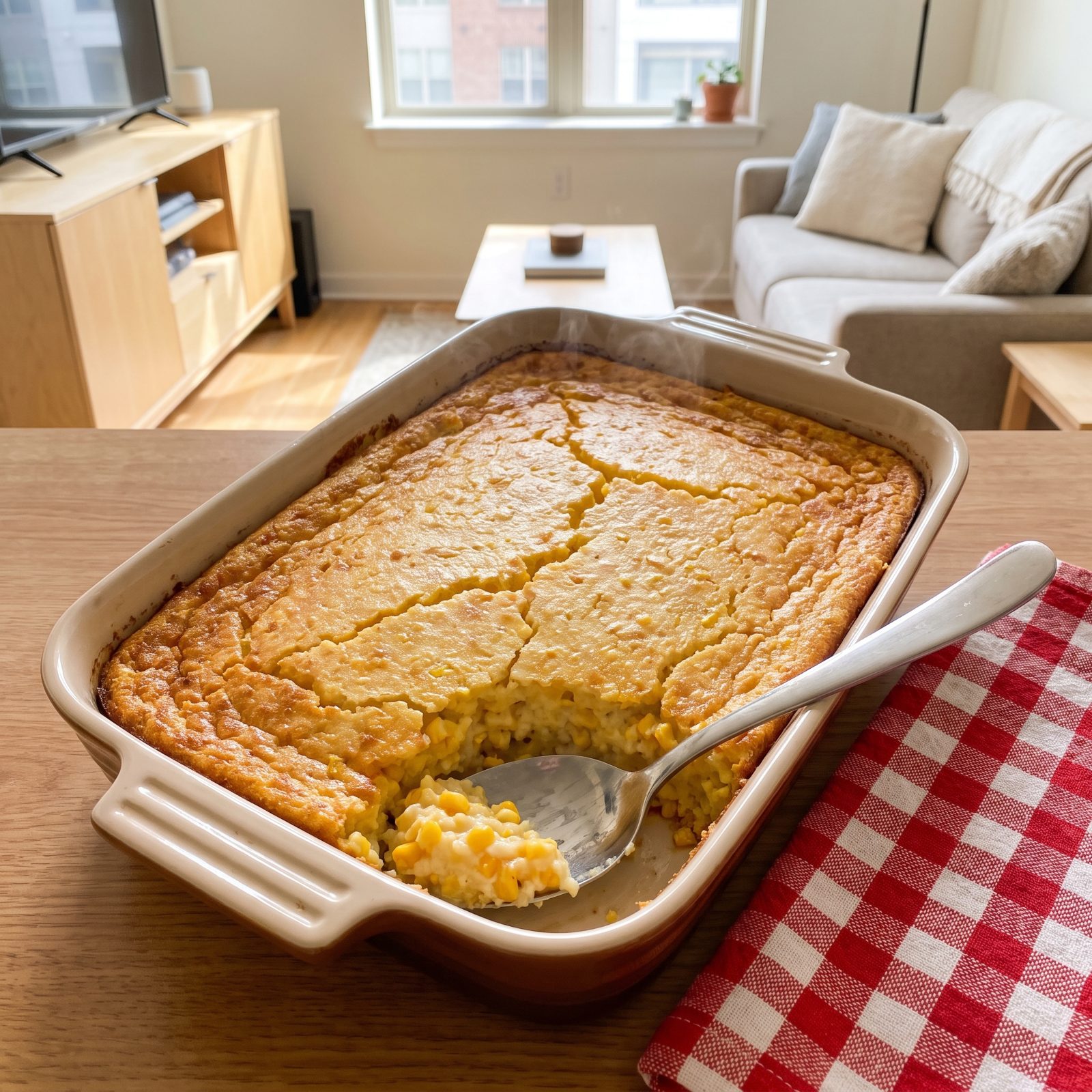 Corn Casserole Made With Pantry Staples