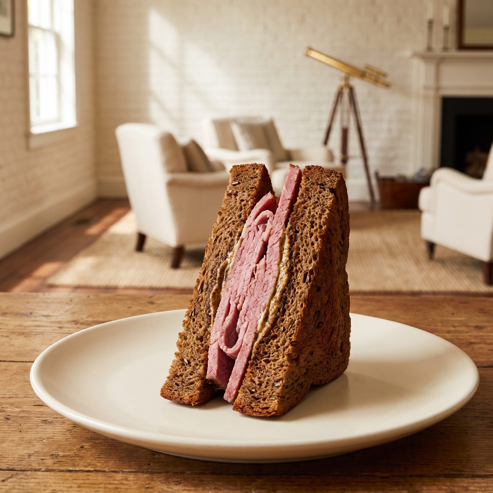 Corned Beef and Mustard on Rye