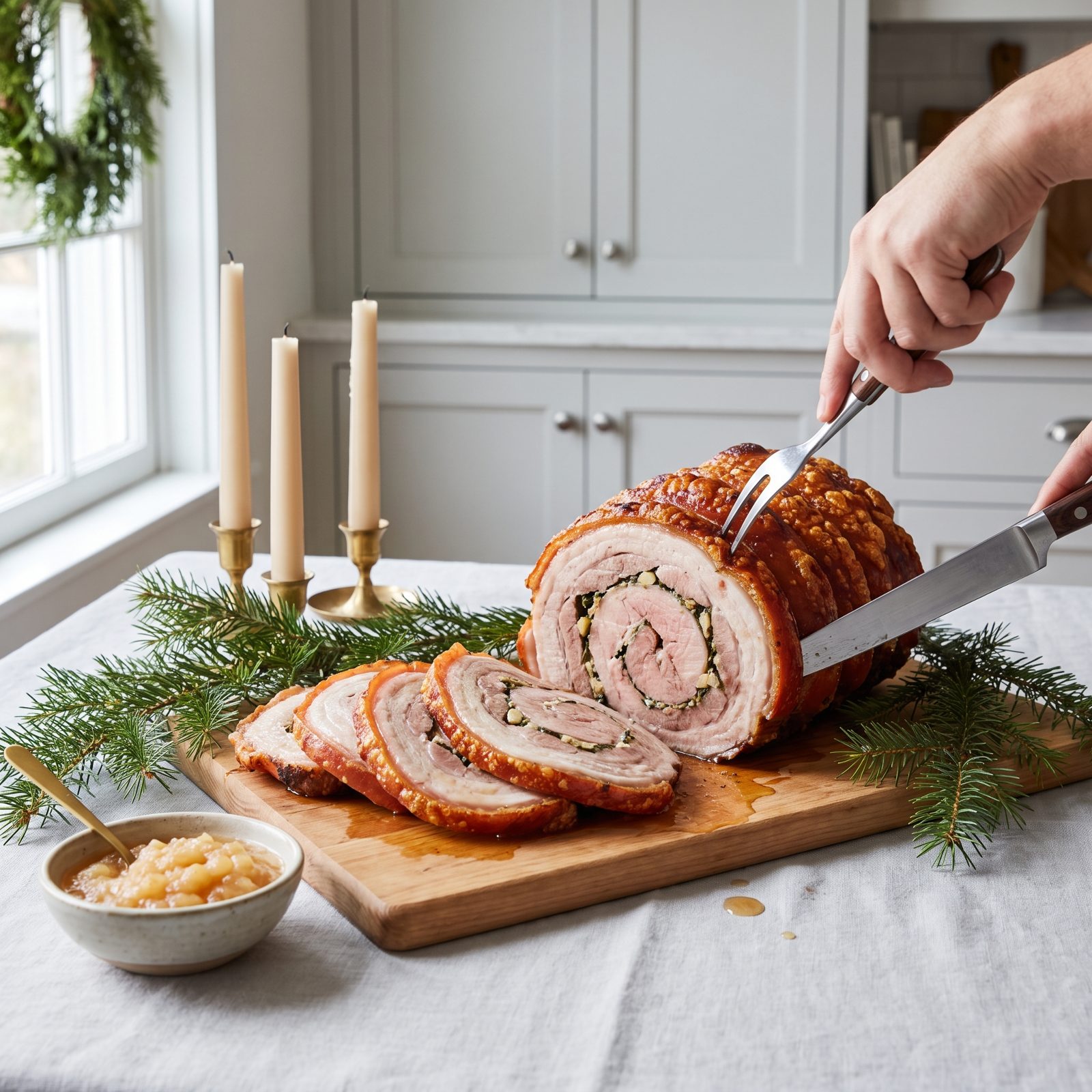 Crackling Porchetta, Carved and Claimed
