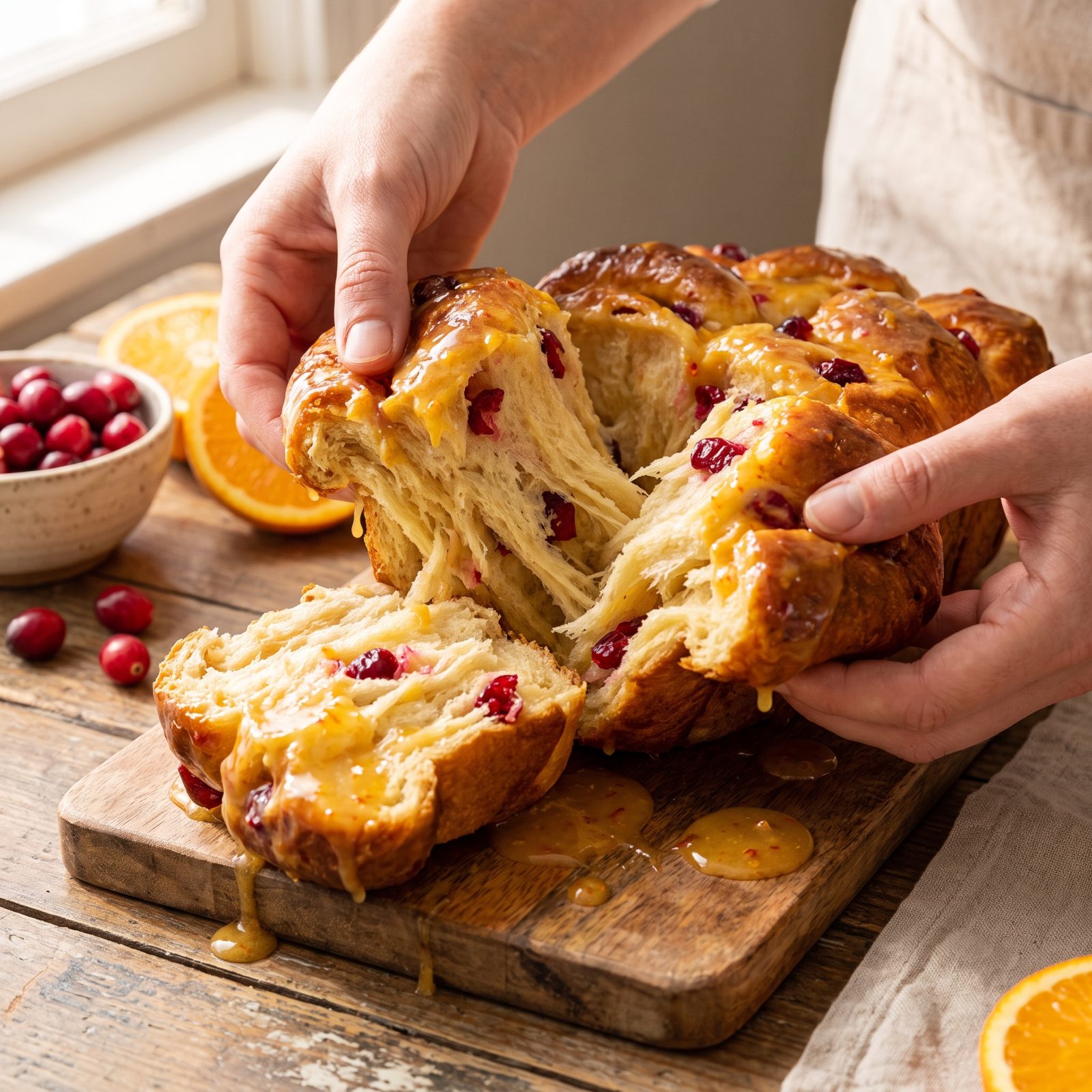 Cranberry-Orange Pull-Apart Bread That Disappears First