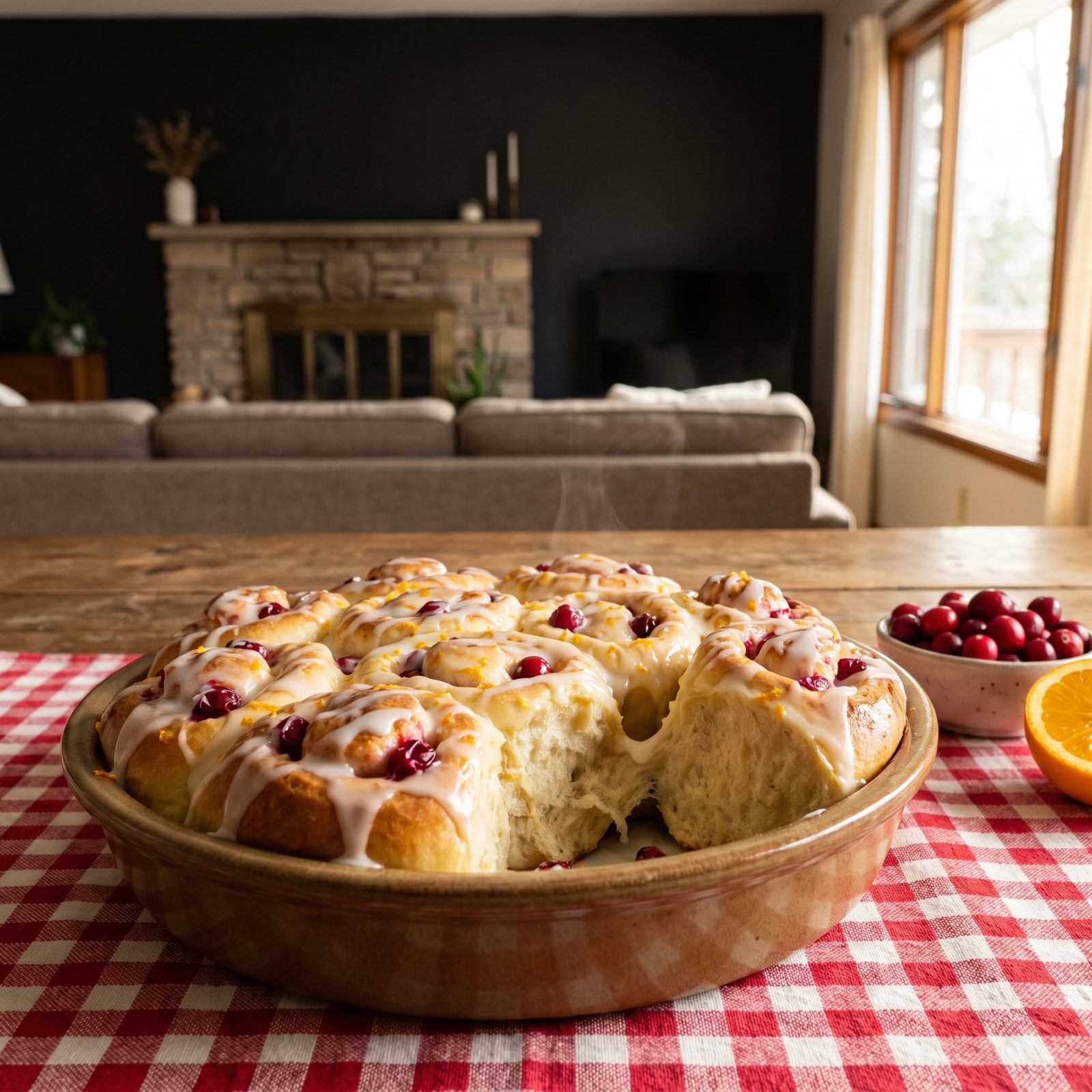 Cranberry-Orange Pull-Apart Rolls