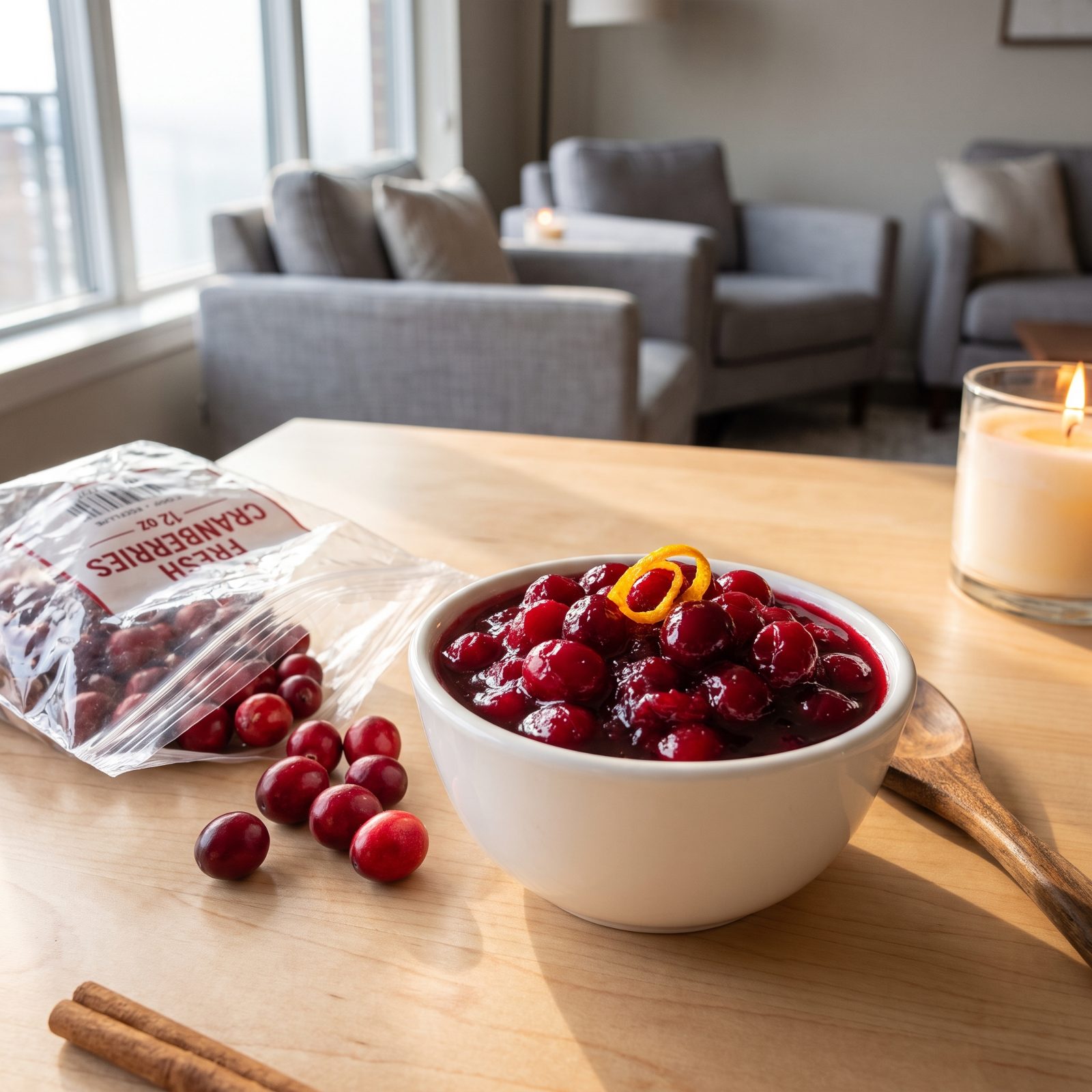 Cranberry Sauce Made From One Bag of Berries