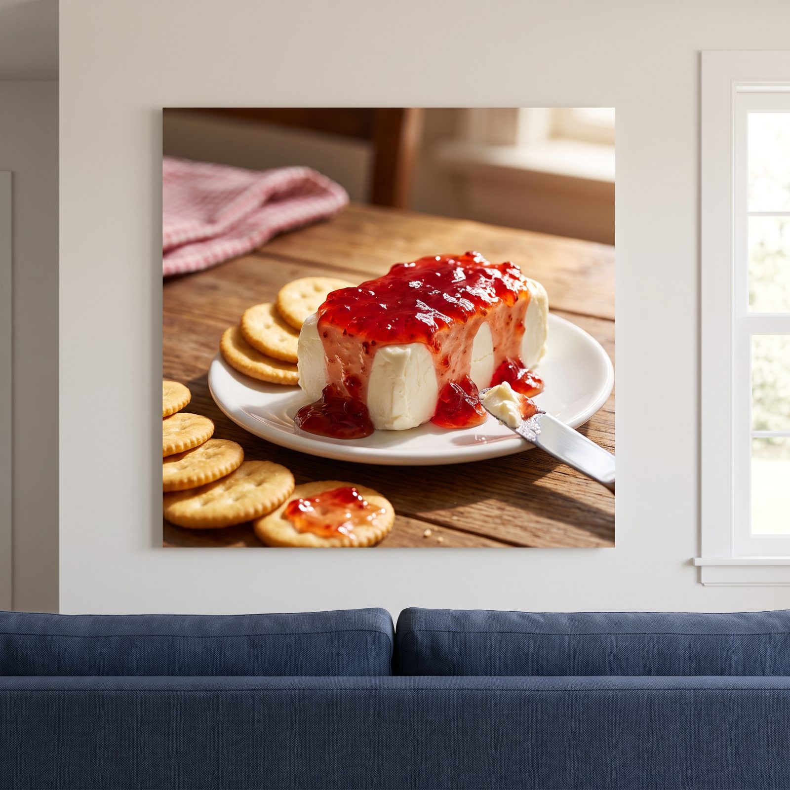 Cream Cheese Topped With Pepper Jelly