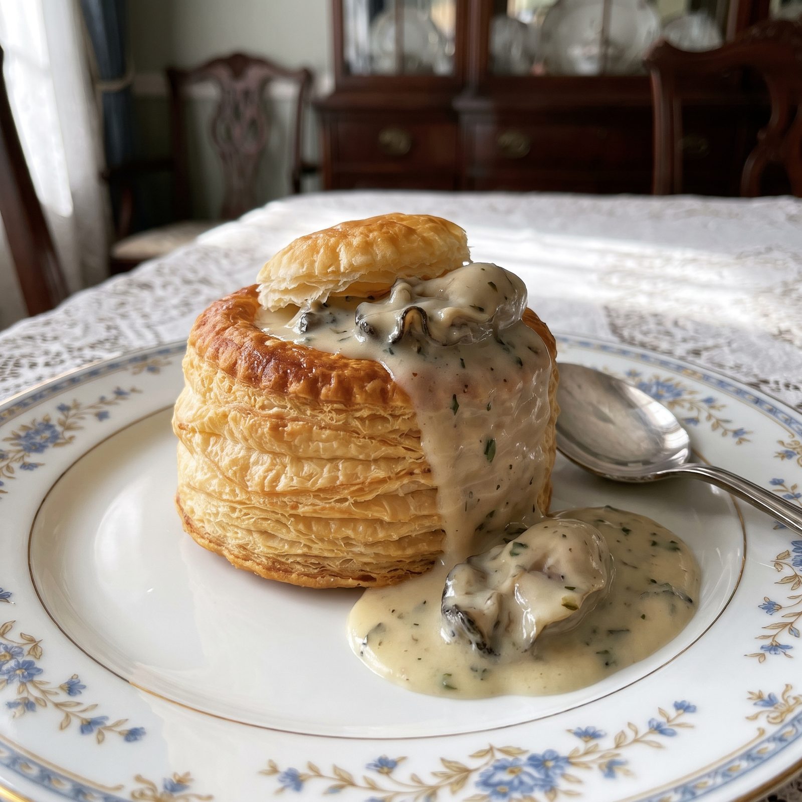 Creamed Oysters in Puff Pastry Cases