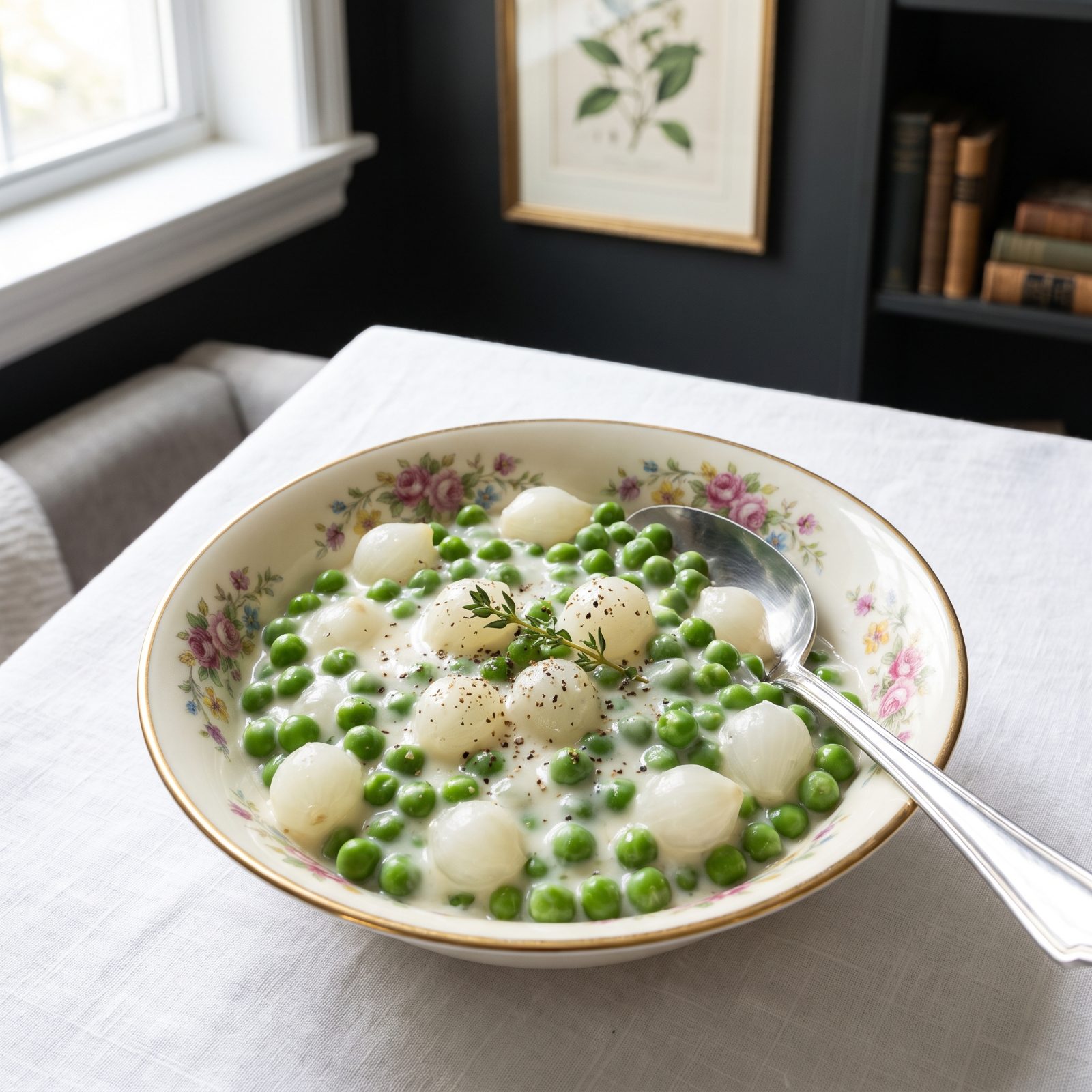 Creamed Peas and Pearl Onions