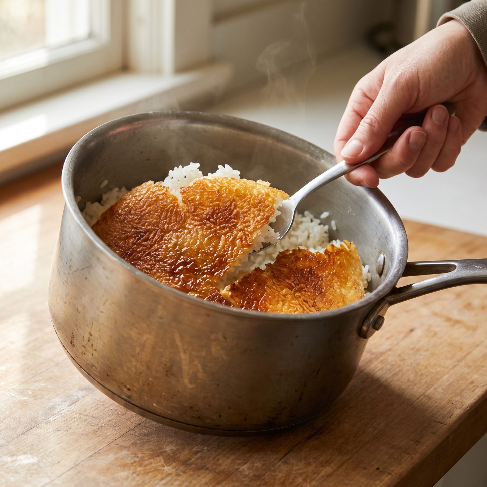 The Crispy Rice Scraped From the Bottom of the Pot