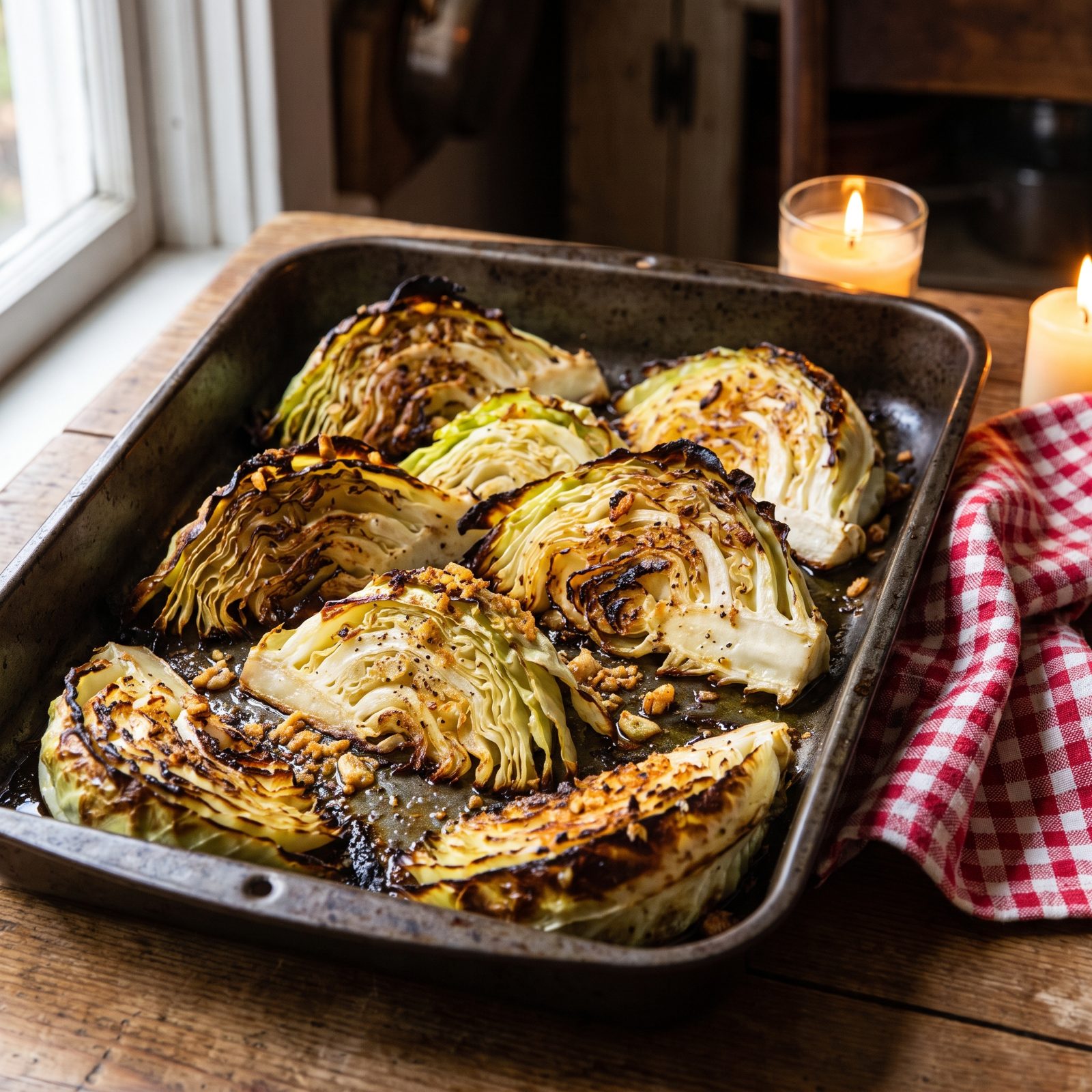 Crispy Roasted Cabbage Wedges