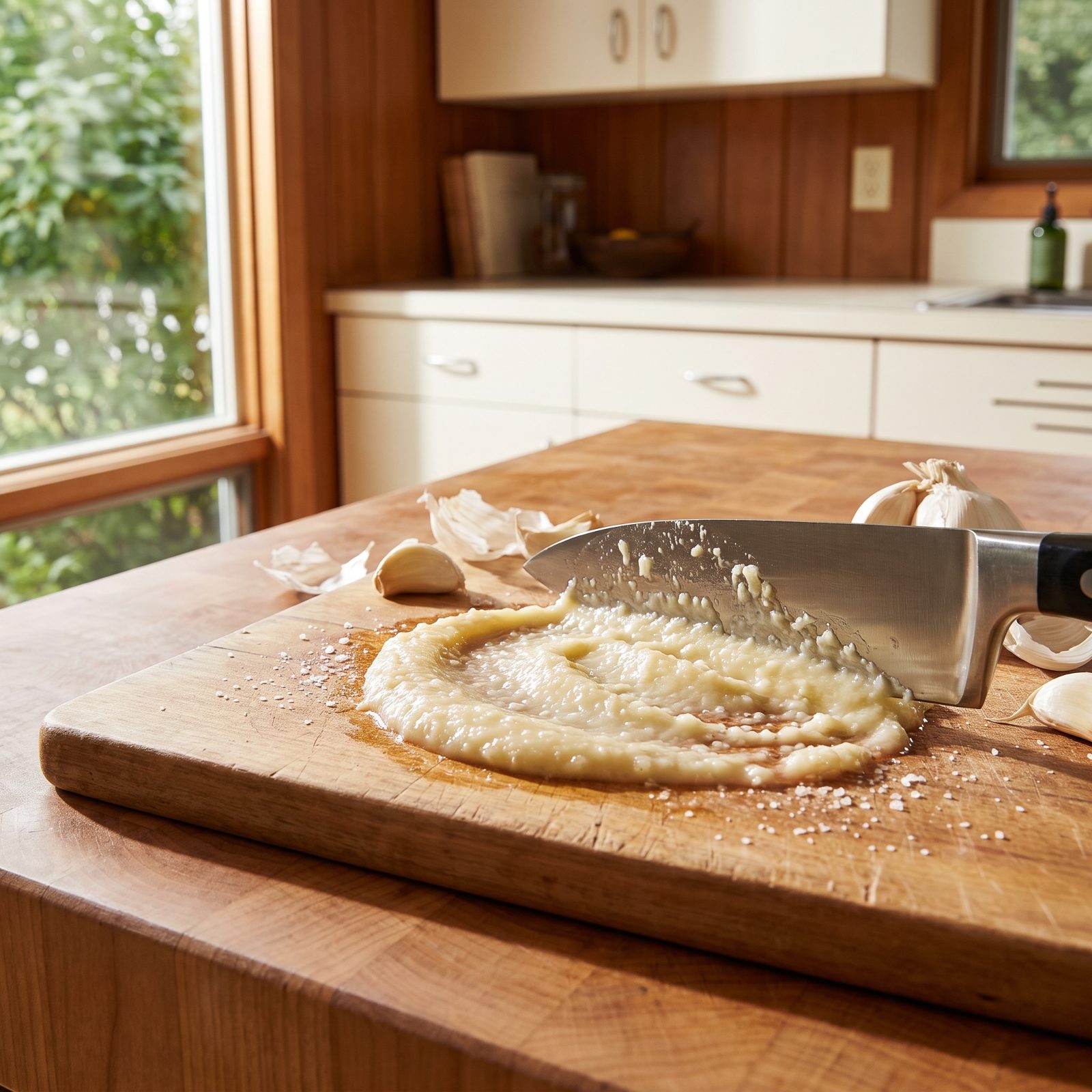 Crush Garlic With Salt Until It Becomes a Silky Paste