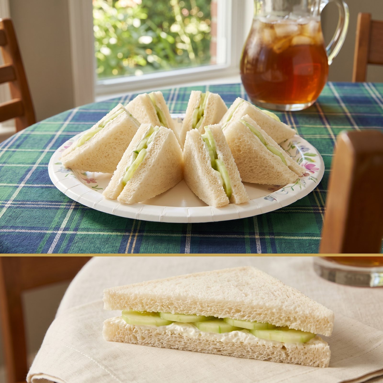 Cucumber and Cream Cheese Sandwiches