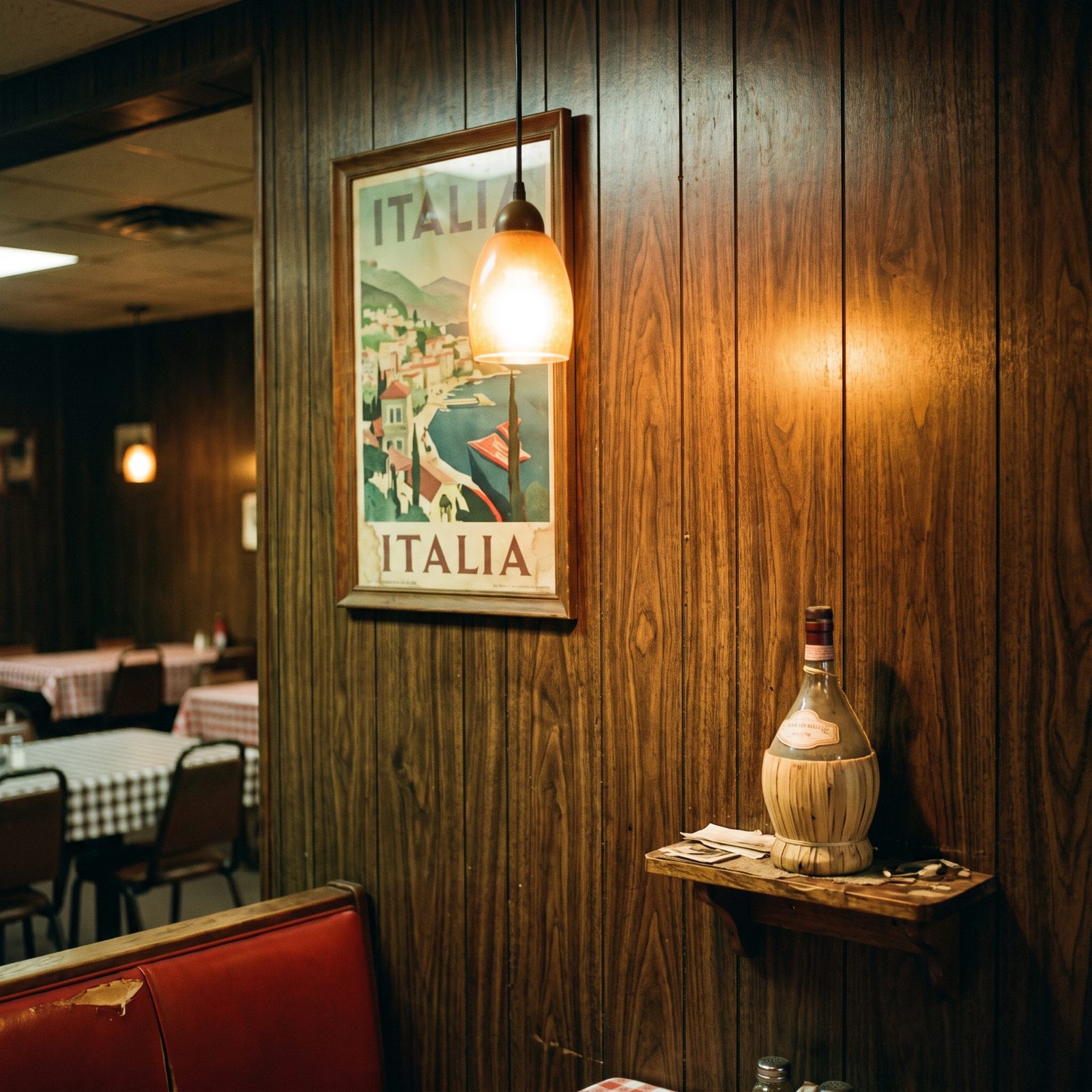 Dark Wood-Grain Paneling on Every Wall