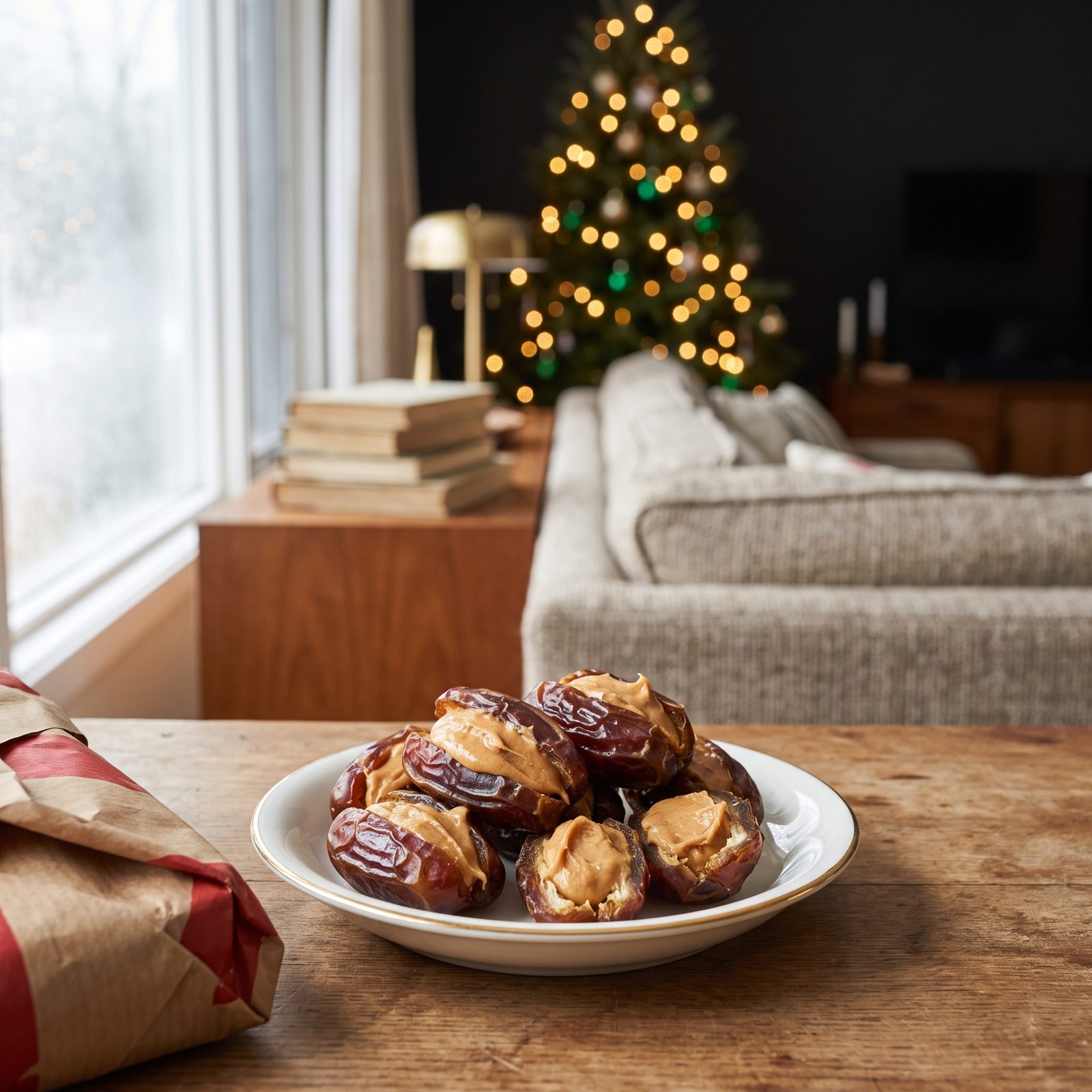 Dates Stuffed With Peanut Butter
