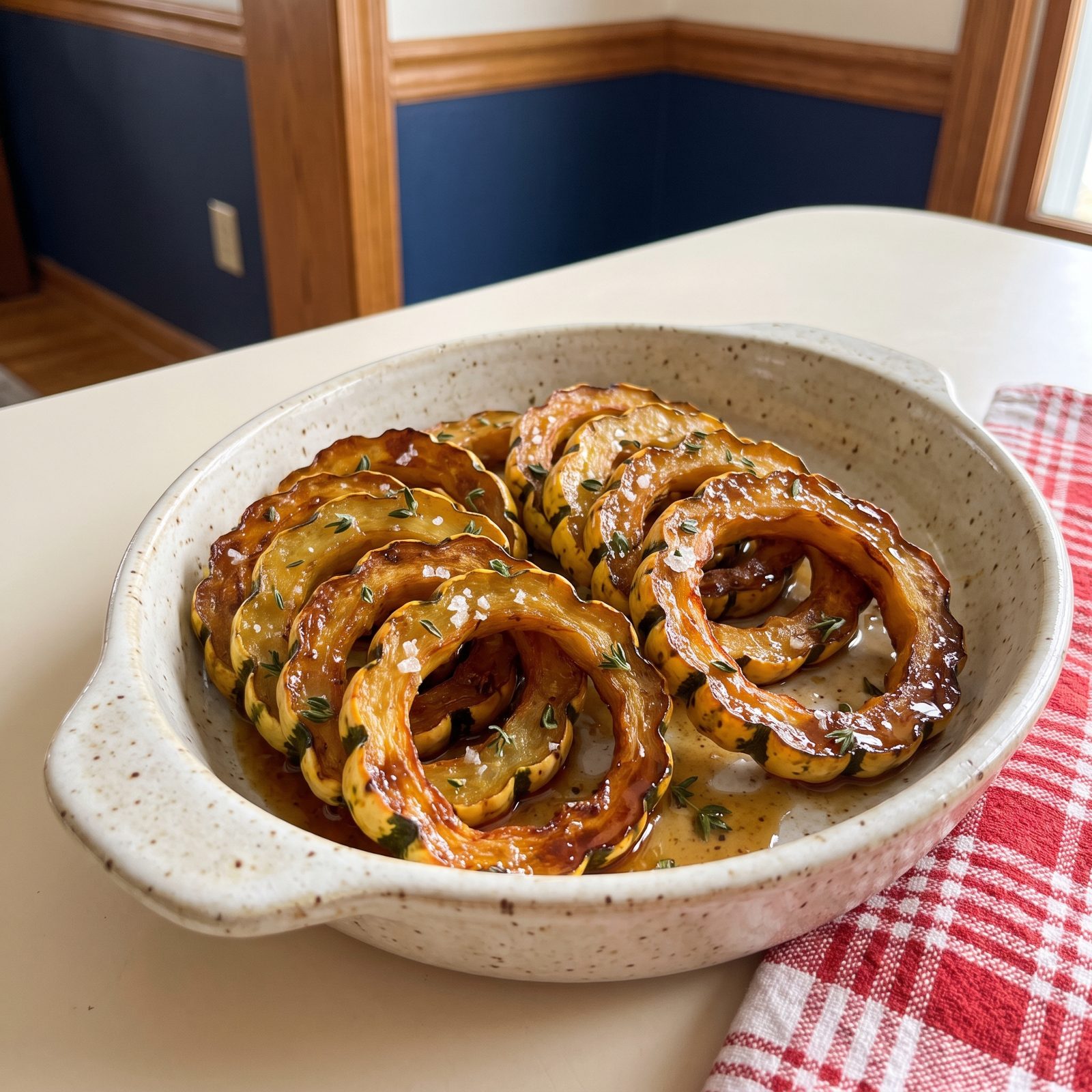 Delicata Squash Rings With Maple