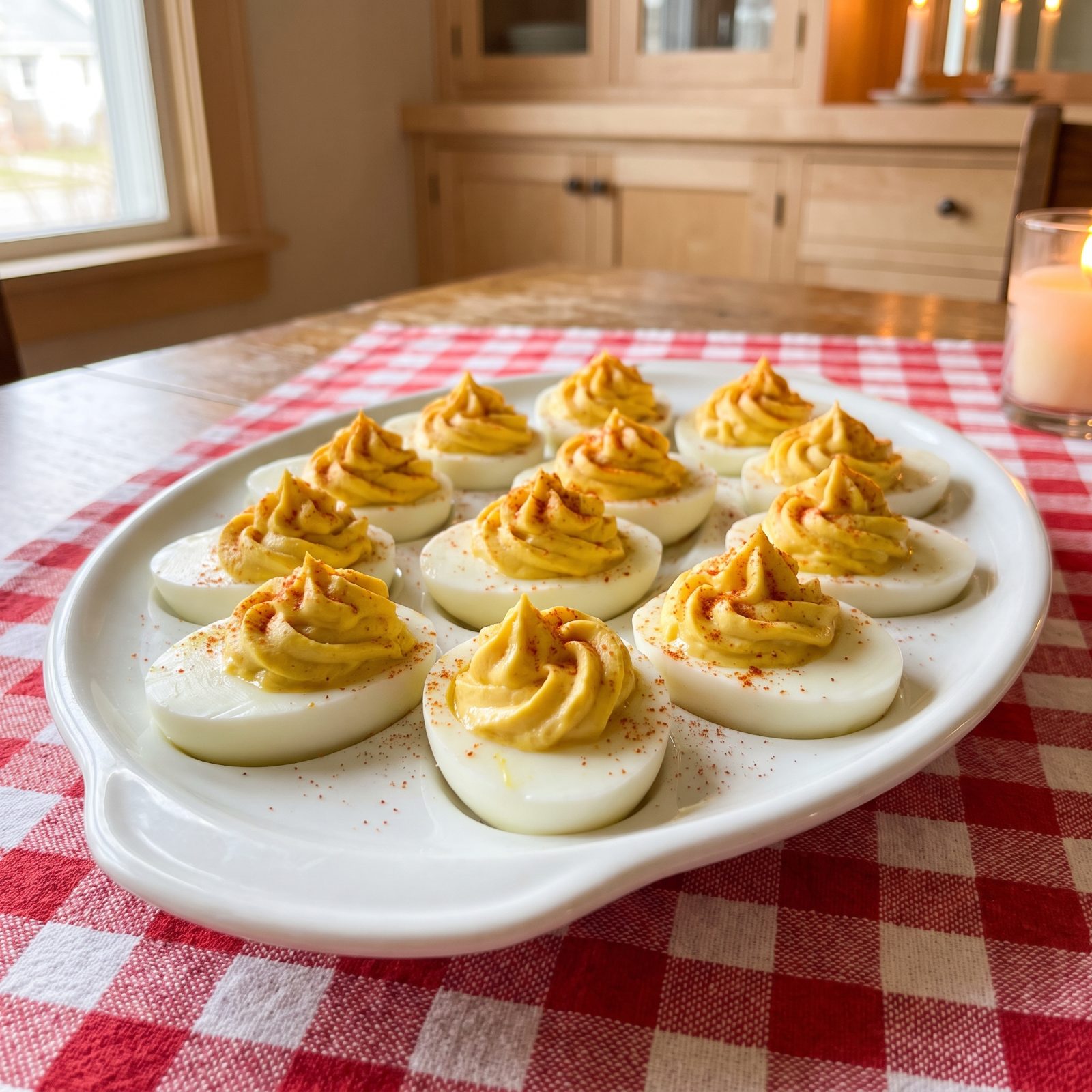 Deviled Eggs With Mustard and Paprika