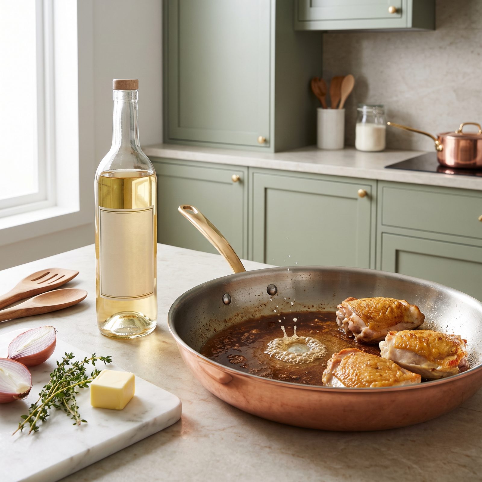 Dry Vermouth for Deglazing Pans Without Opening Wine