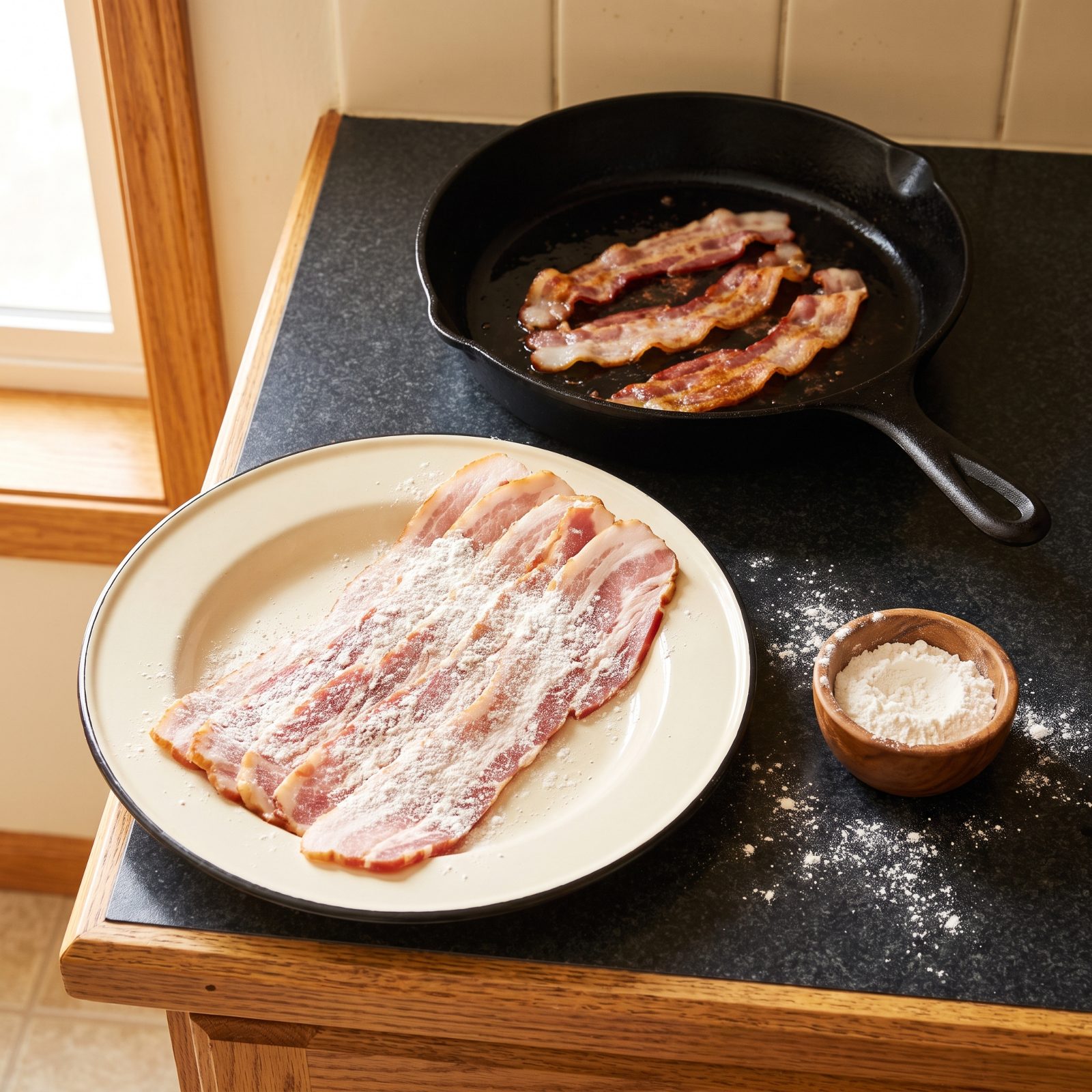 Dust Bacon With Flour Before It Hits the Pan