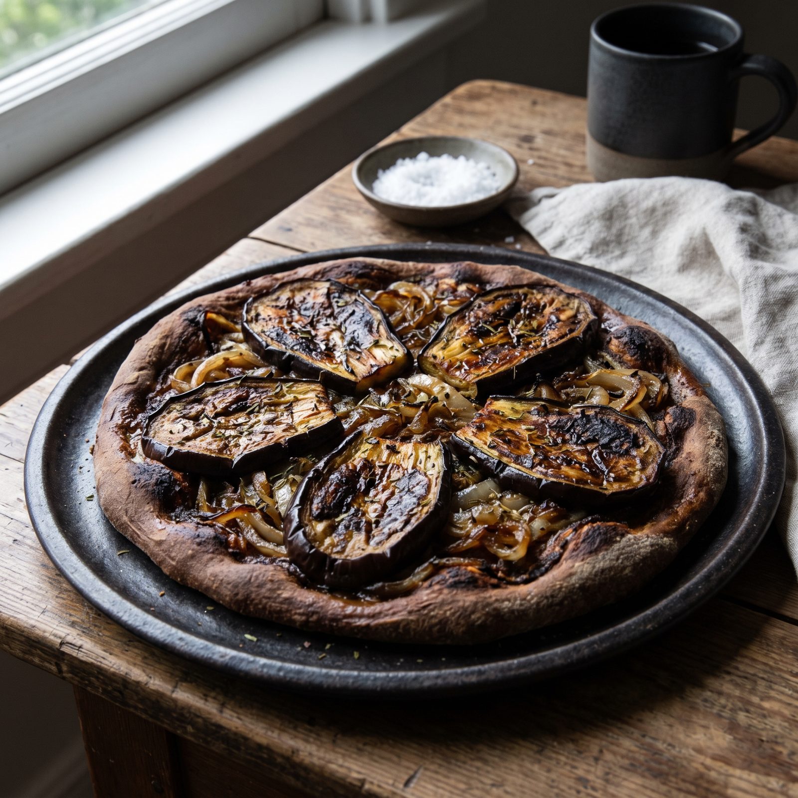 Eggplant Pizza With Smoky Roasted Slices