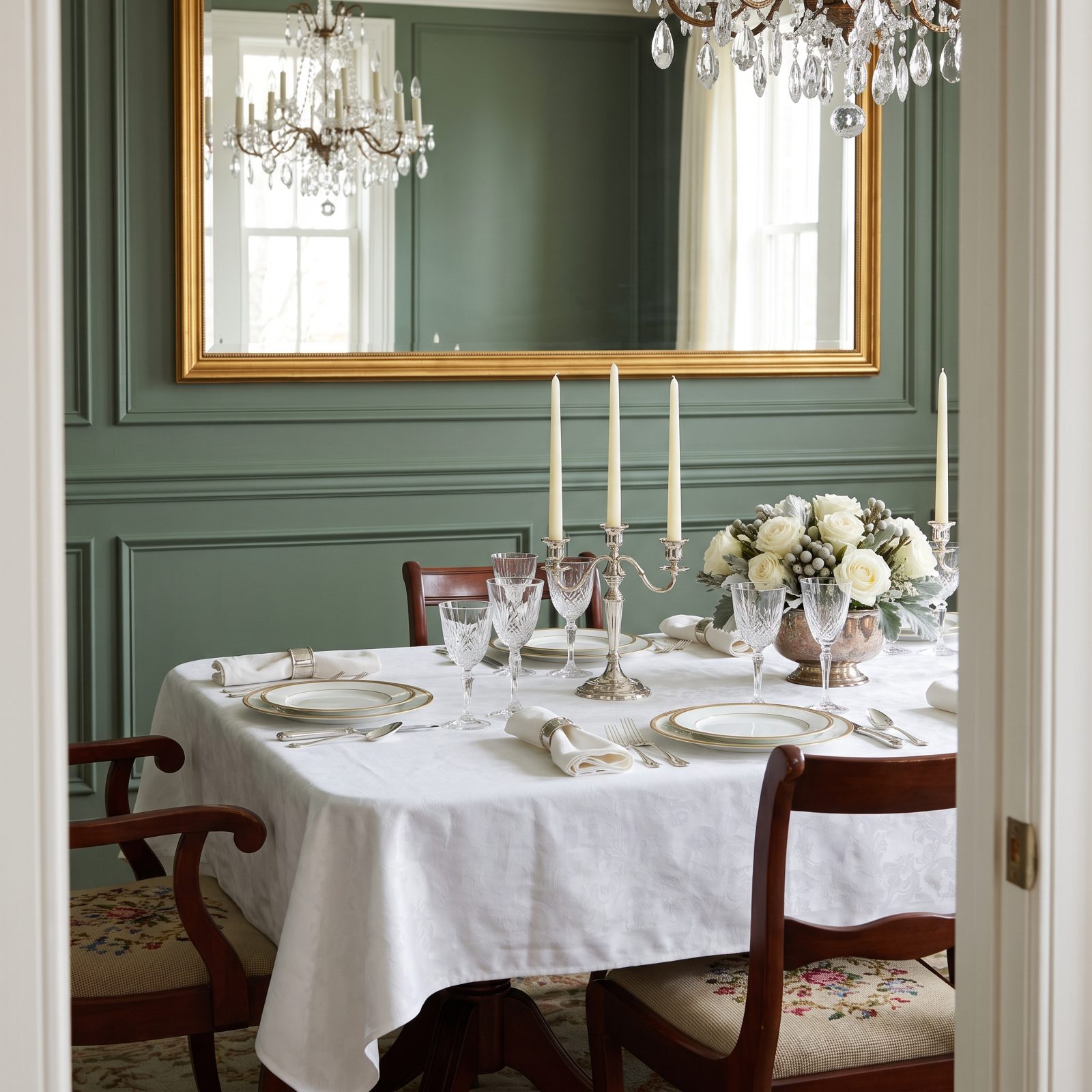 The Formal Table With Polished Family Silver